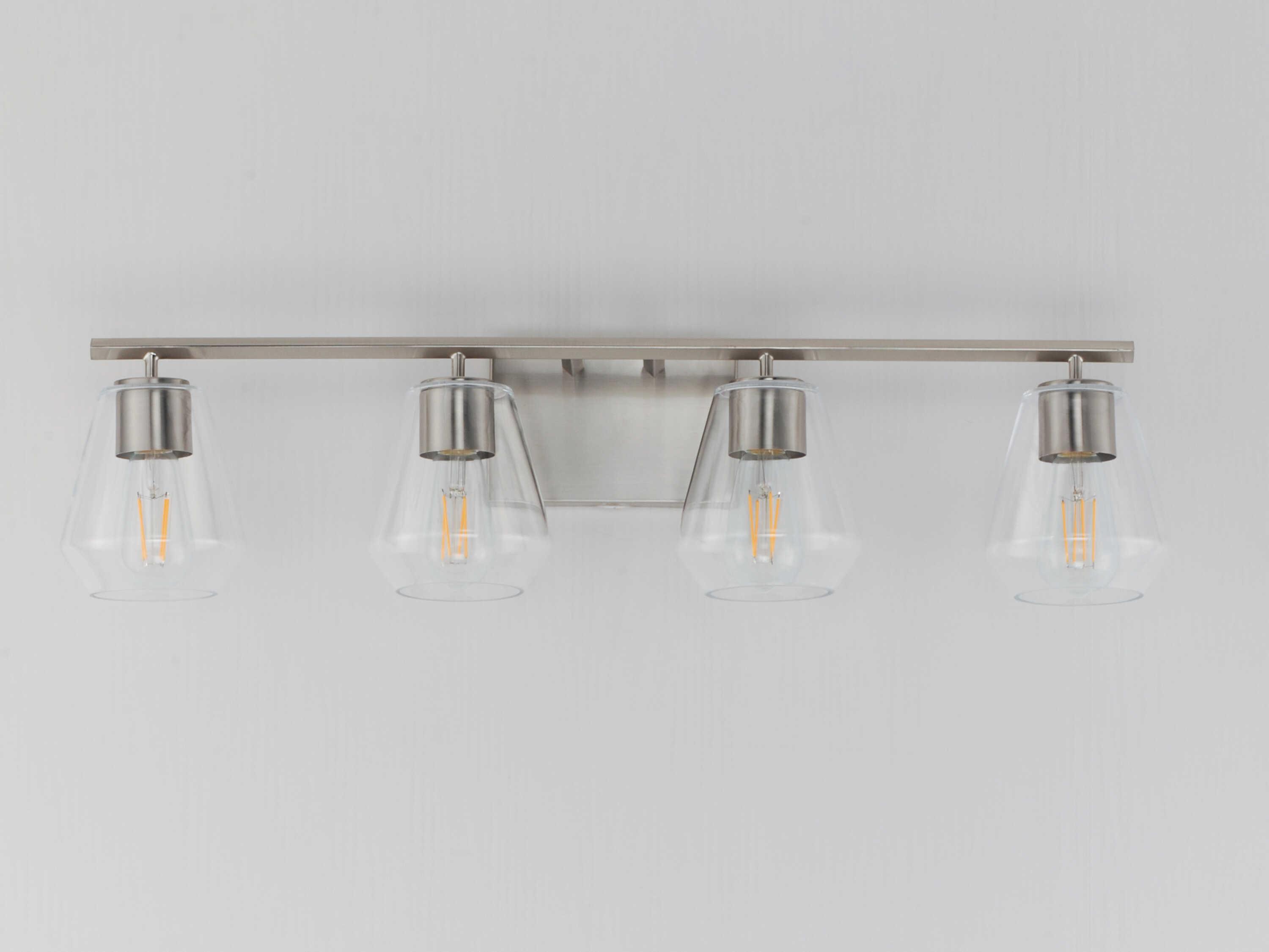 Maxim Lighting Geode 4-Light Satin Nickel Vanity Light