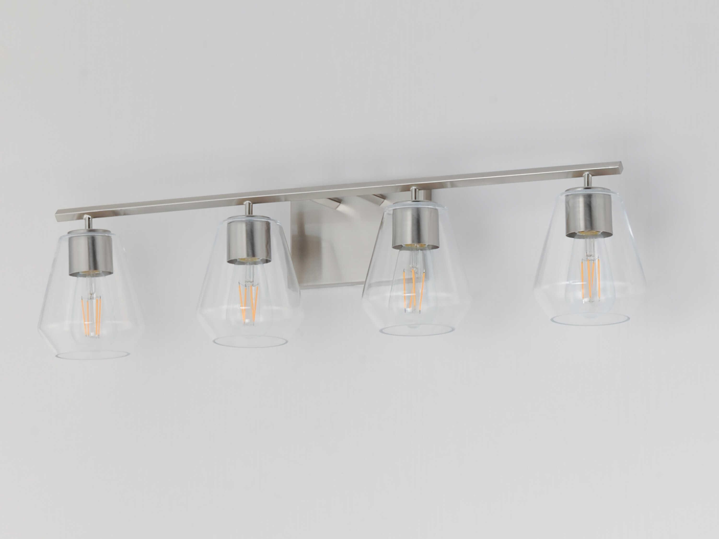 Maxim Lighting Geode 4-Light Satin Nickel Vanity Light