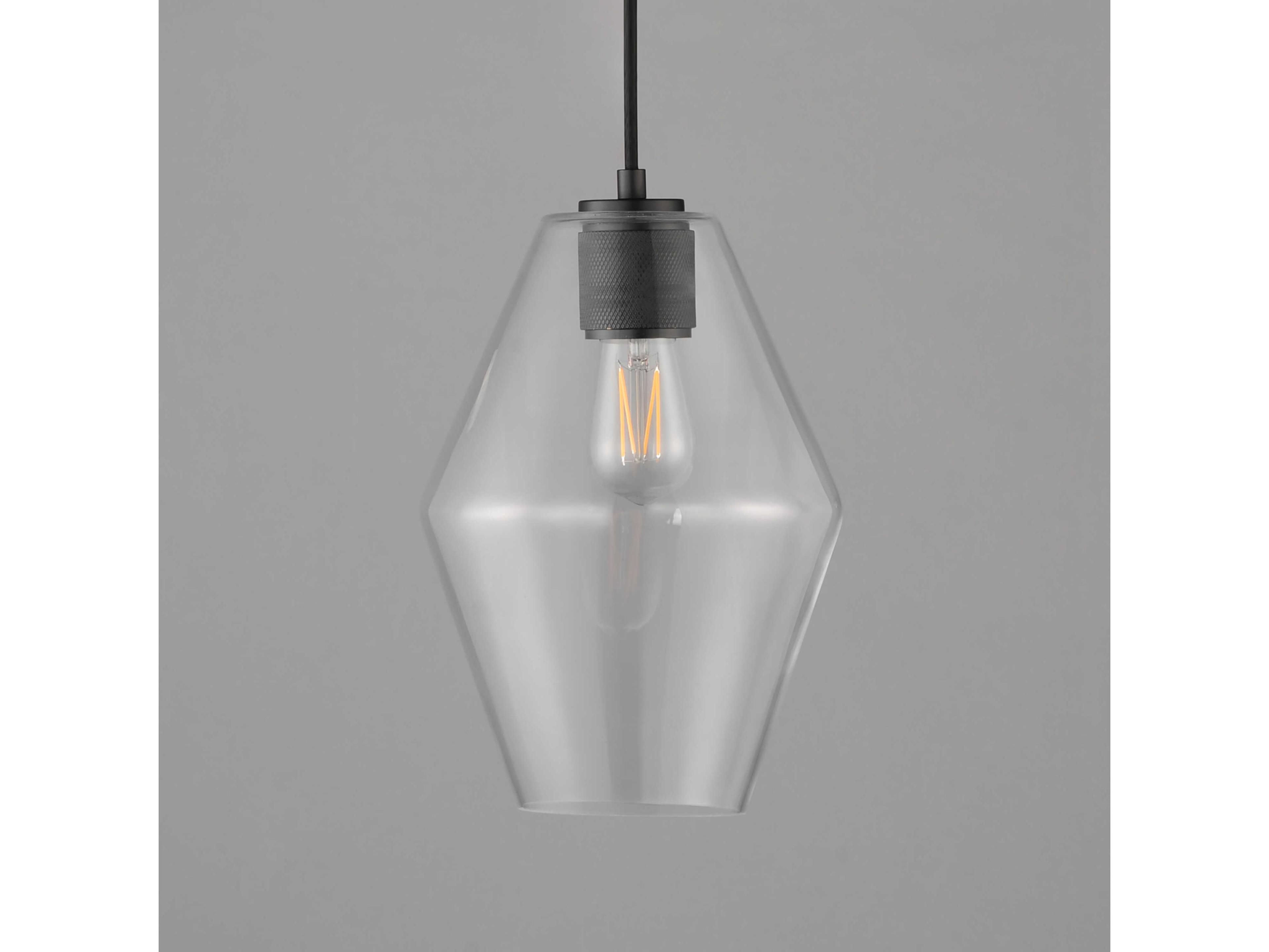 Maxim Lighting Geode 1-Light Black Mini Pendant