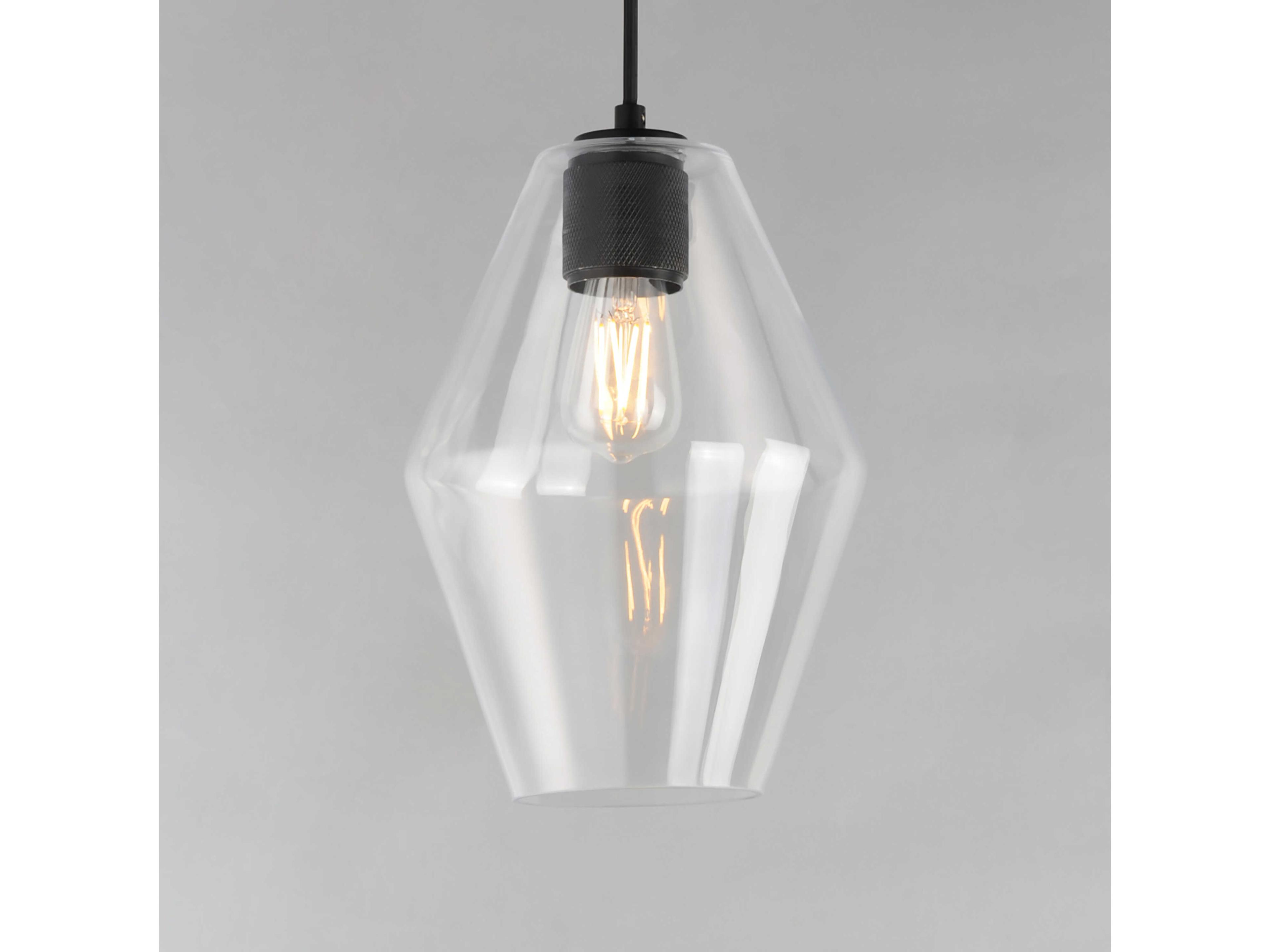 Maxim Lighting Geode 1-Light Black Mini Pendant