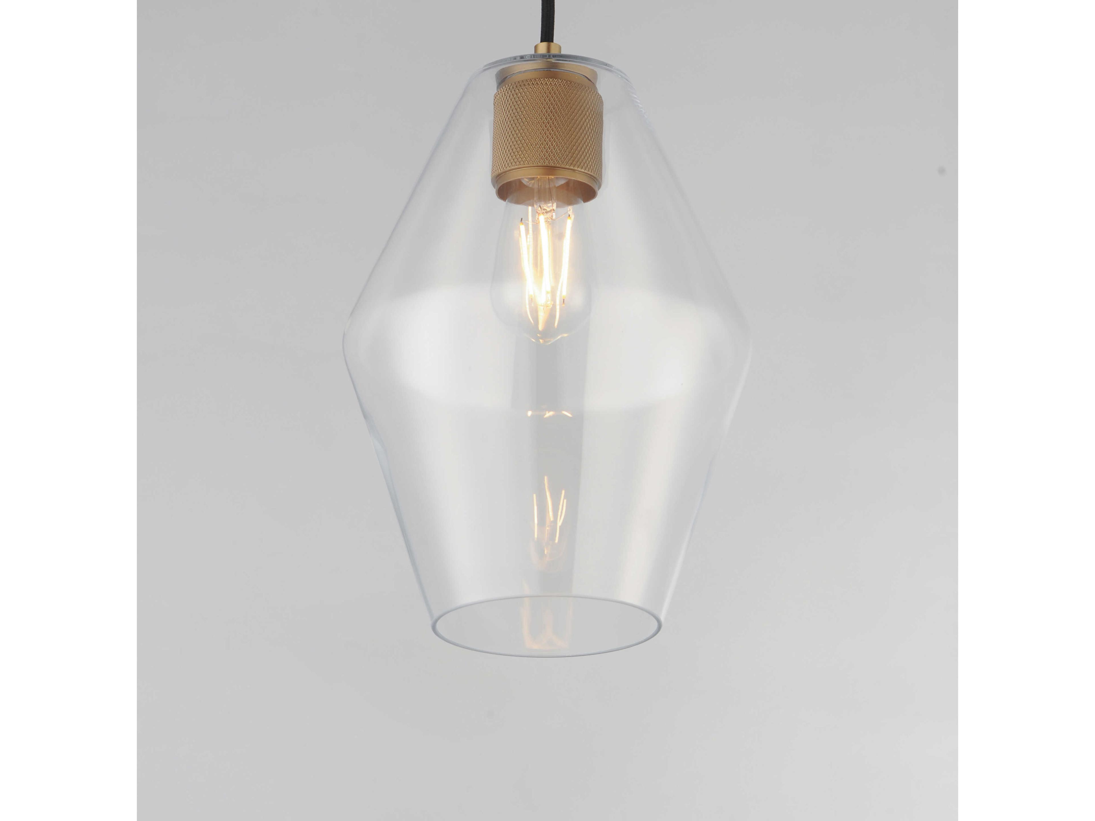 Maxim Lighting Geode 1-Light Natural Aged Brass Mini Pendant