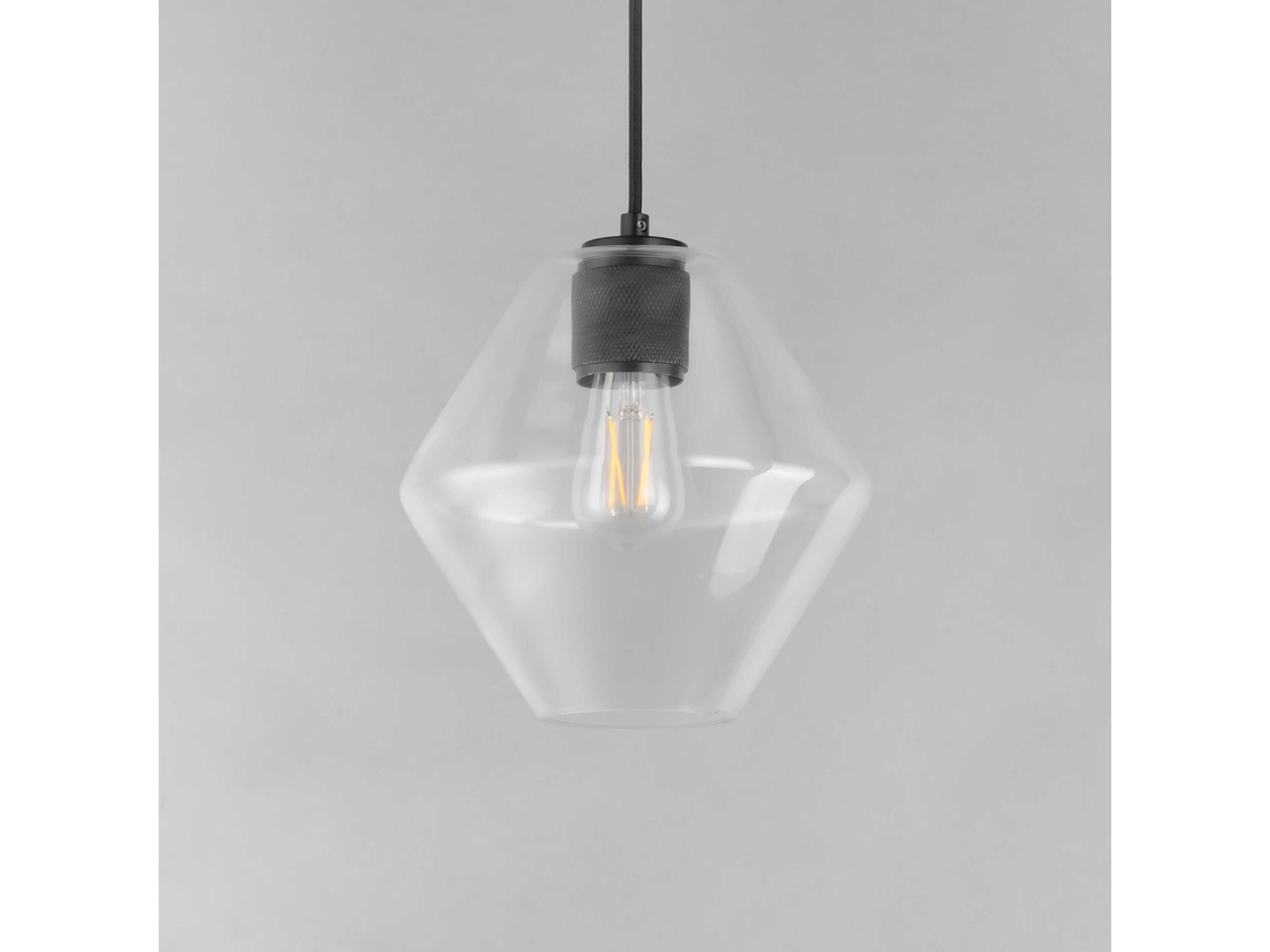 Maxim Lighting Geode 1-Light Black Mini Pendant