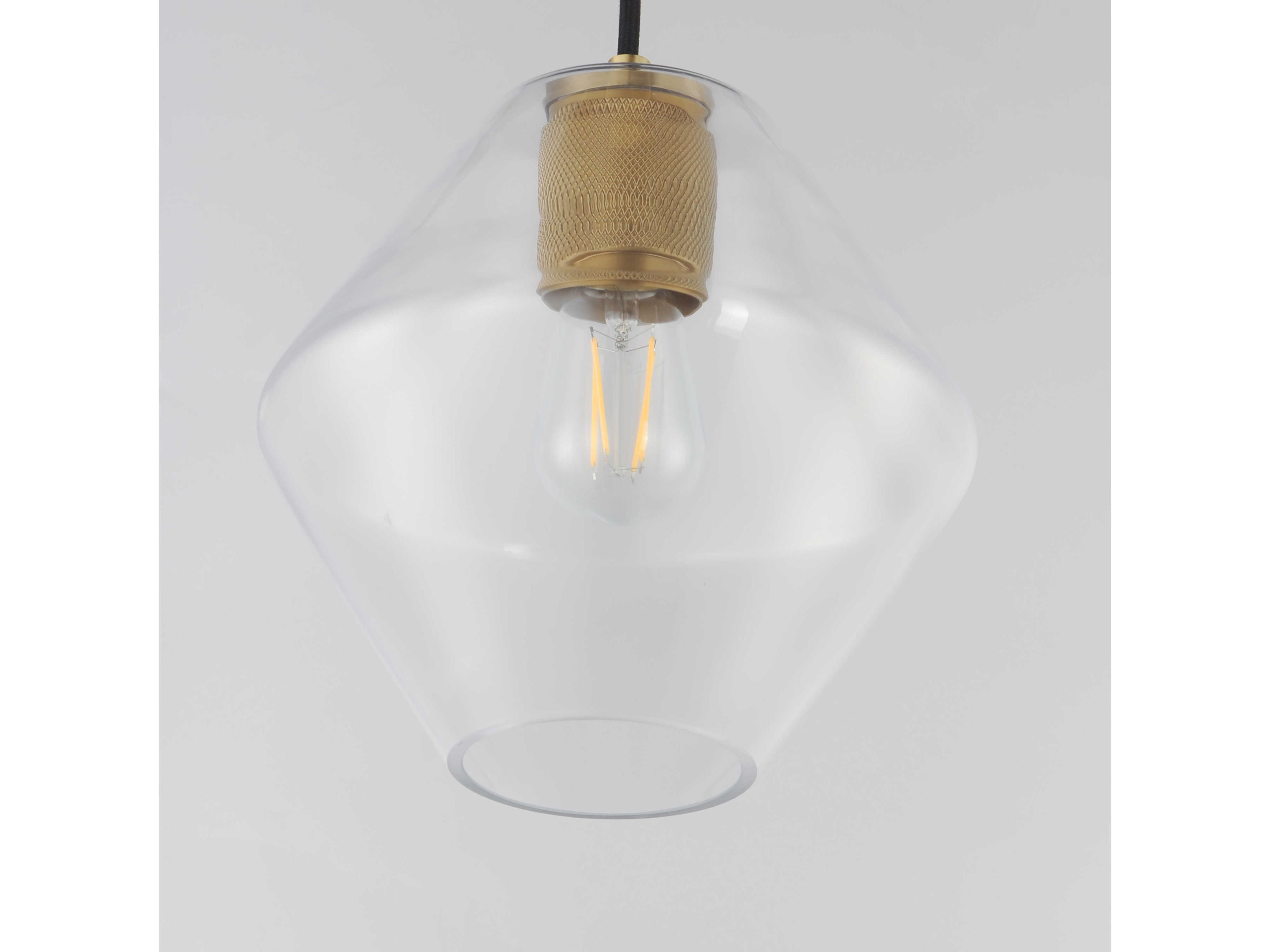 Maxim Lighting Geode 1-Light Natural Aged Brass Mini Pendant