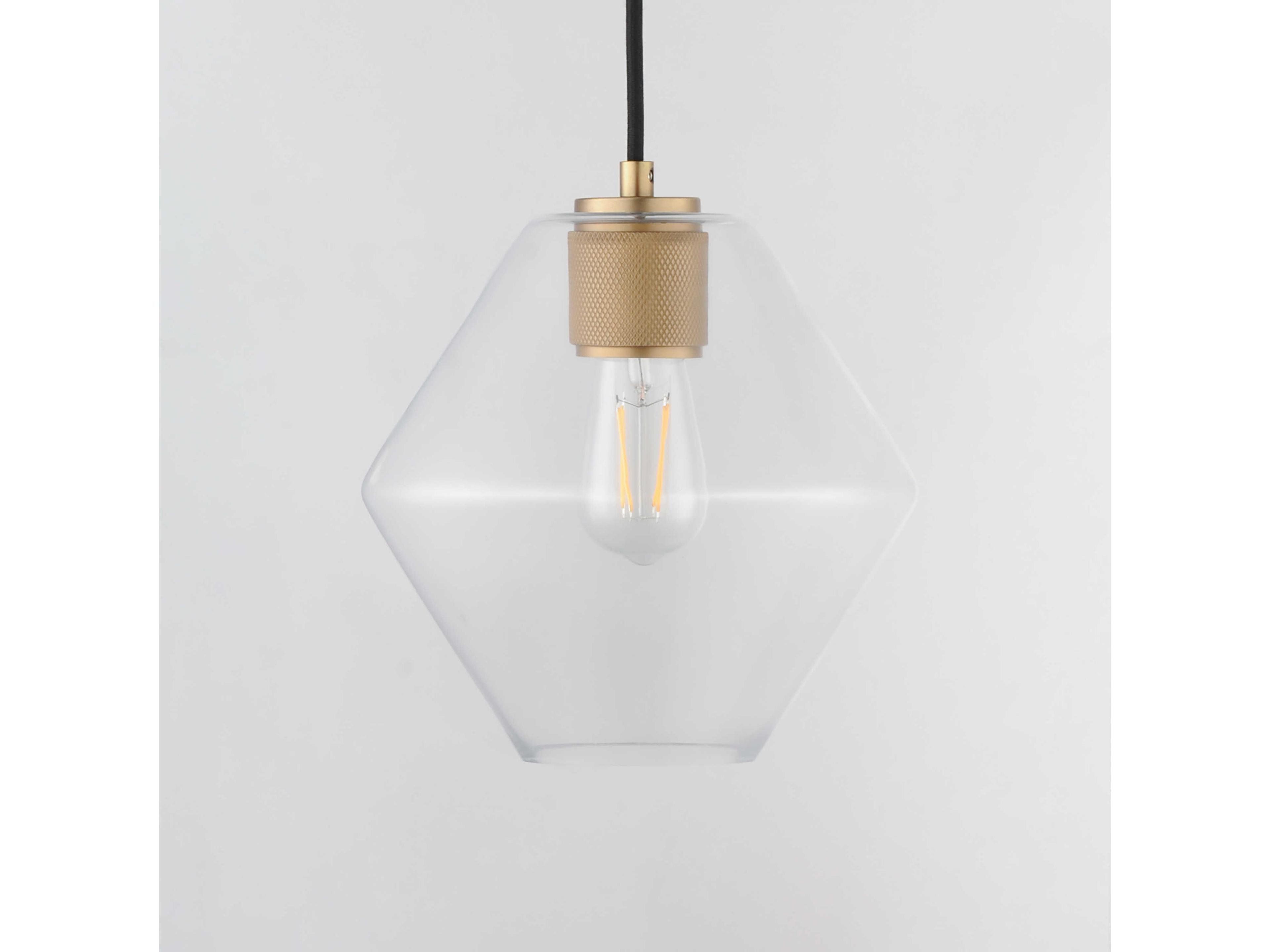 Maxim Lighting Geode 1-Light Natural Aged Brass Mini Pendant