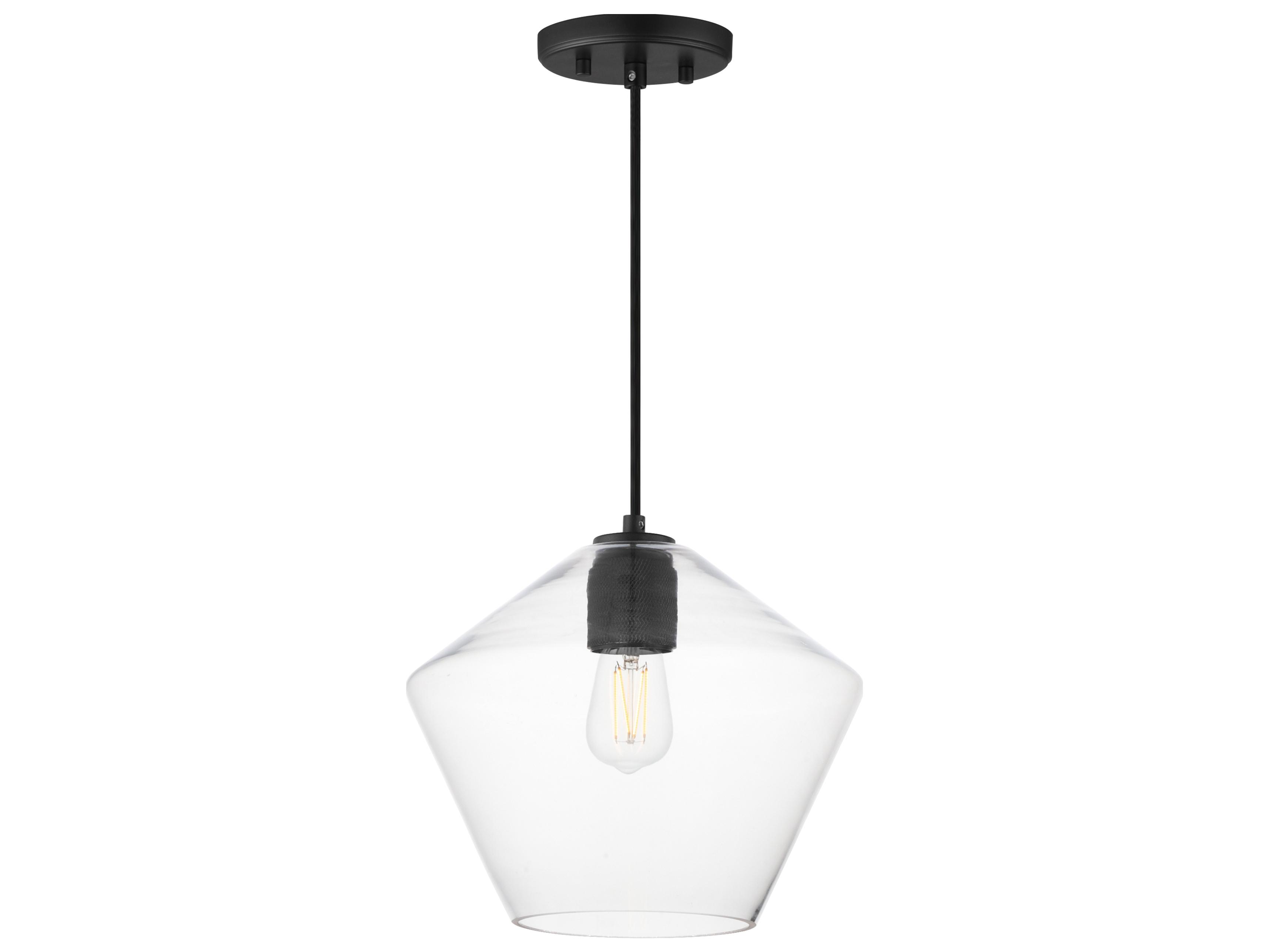 Maxim Lighting Geode 1-Light Black Mini Pendant