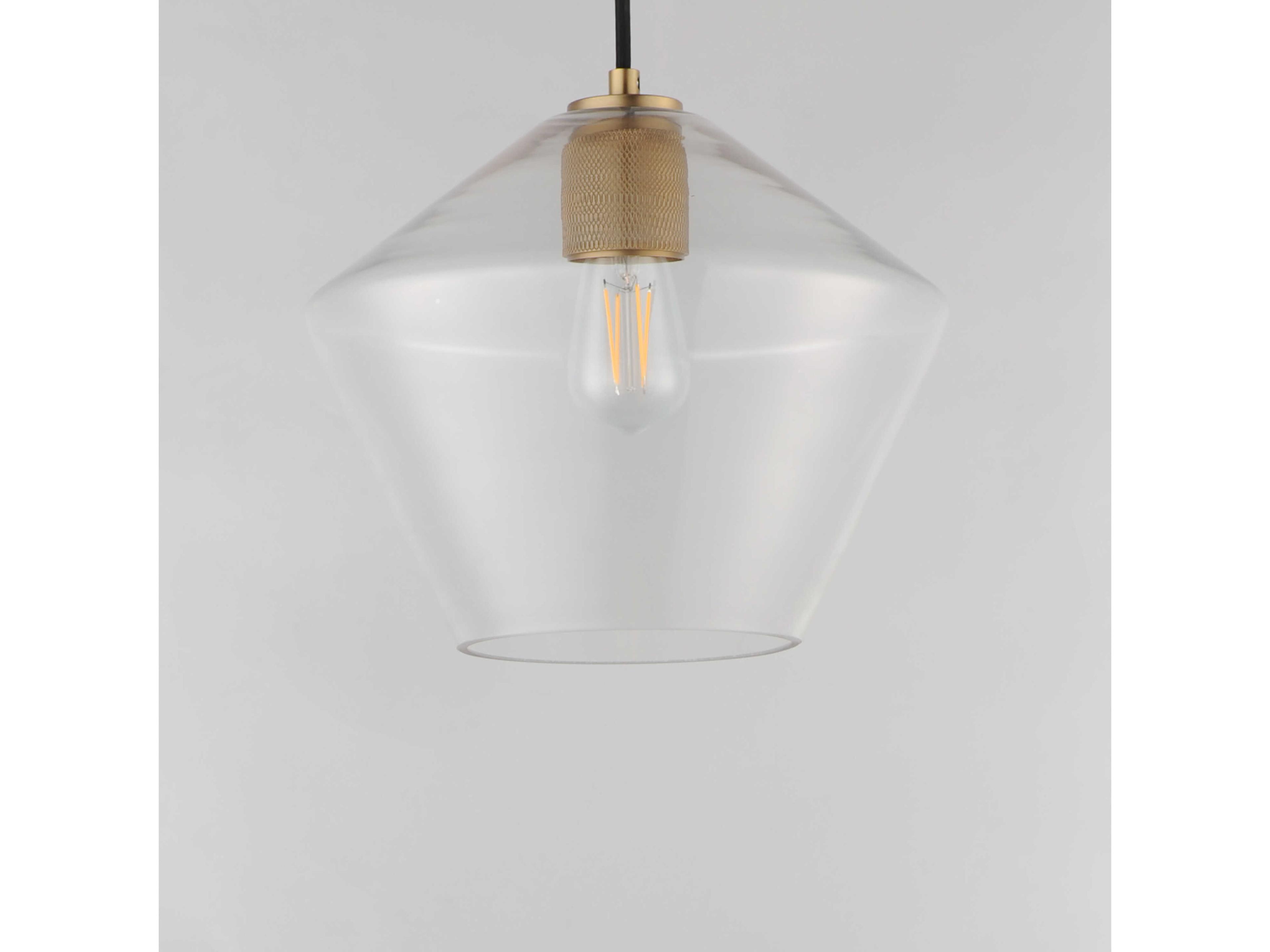 Maxim Lighting Geode 1-Light Natural Aged Brass Mini Pendant