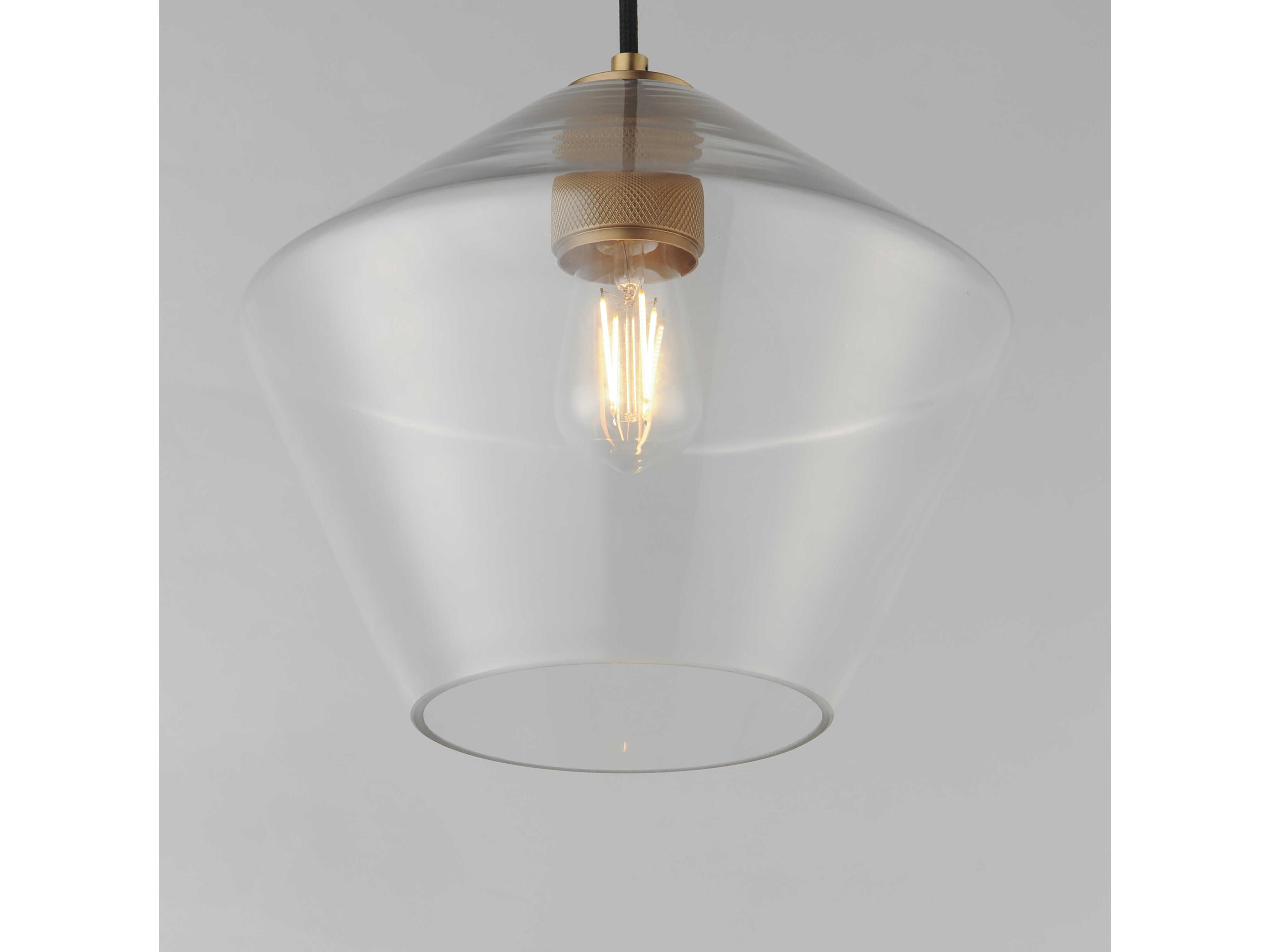 Maxim Lighting Geode 1-Light Natural Aged Brass Mini Pendant