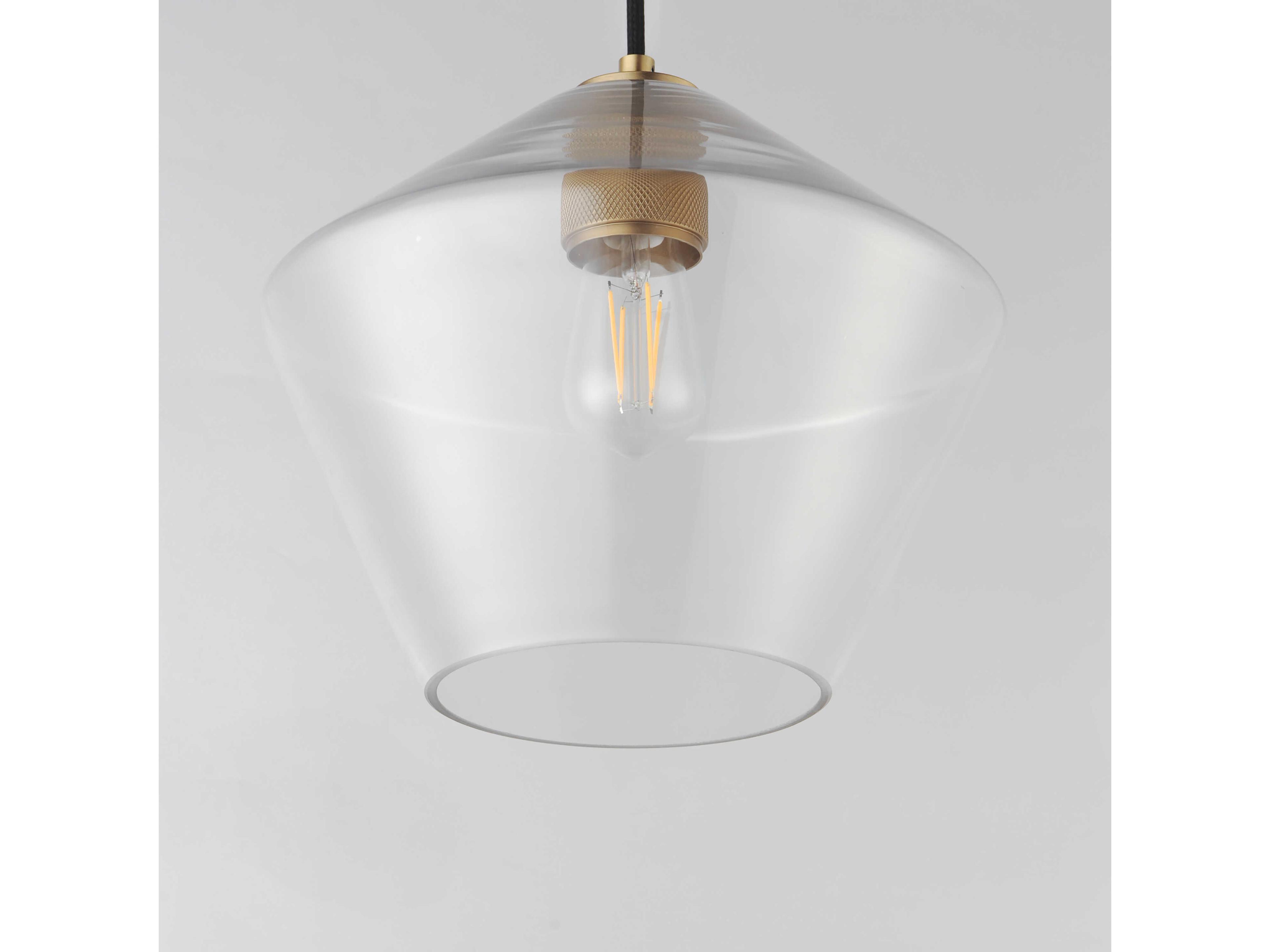 Maxim Lighting Geode 1-Light Natural Aged Brass Mini Pendant