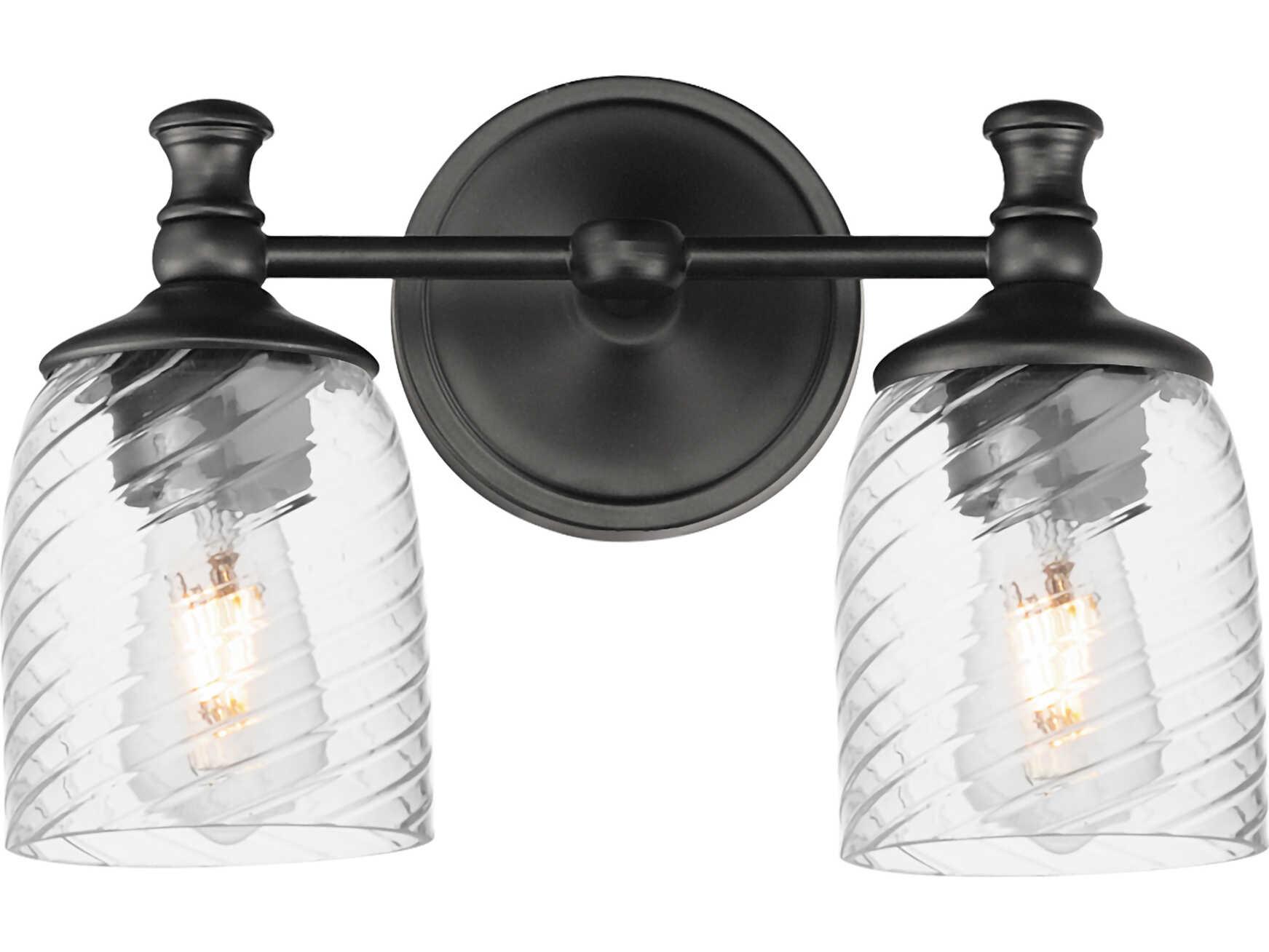 Maxim Lighting Swirl 2-Light Black Traditional Vanity Light