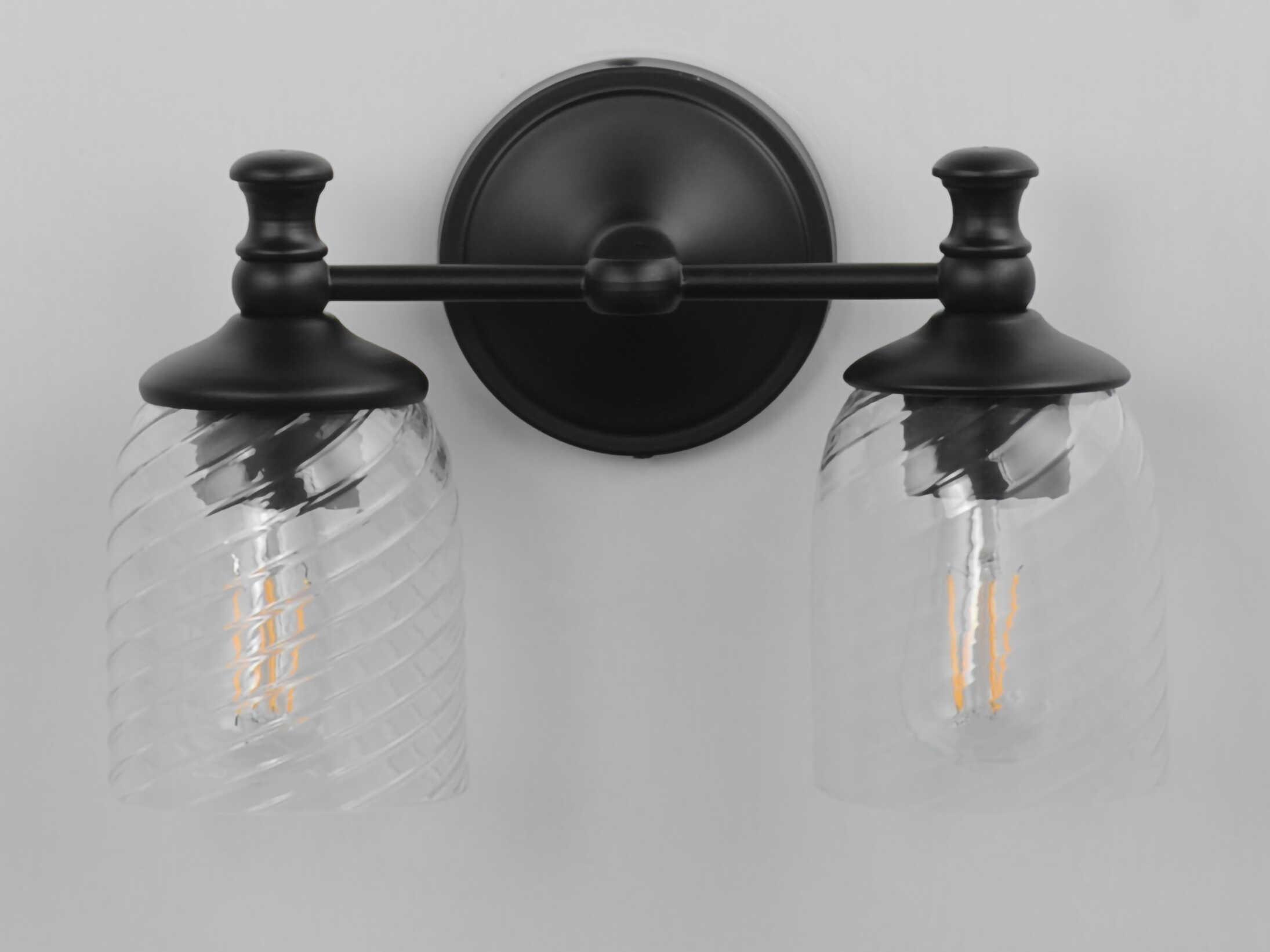 Maxim Lighting Swirl 2-Light Black Traditional Vanity Light