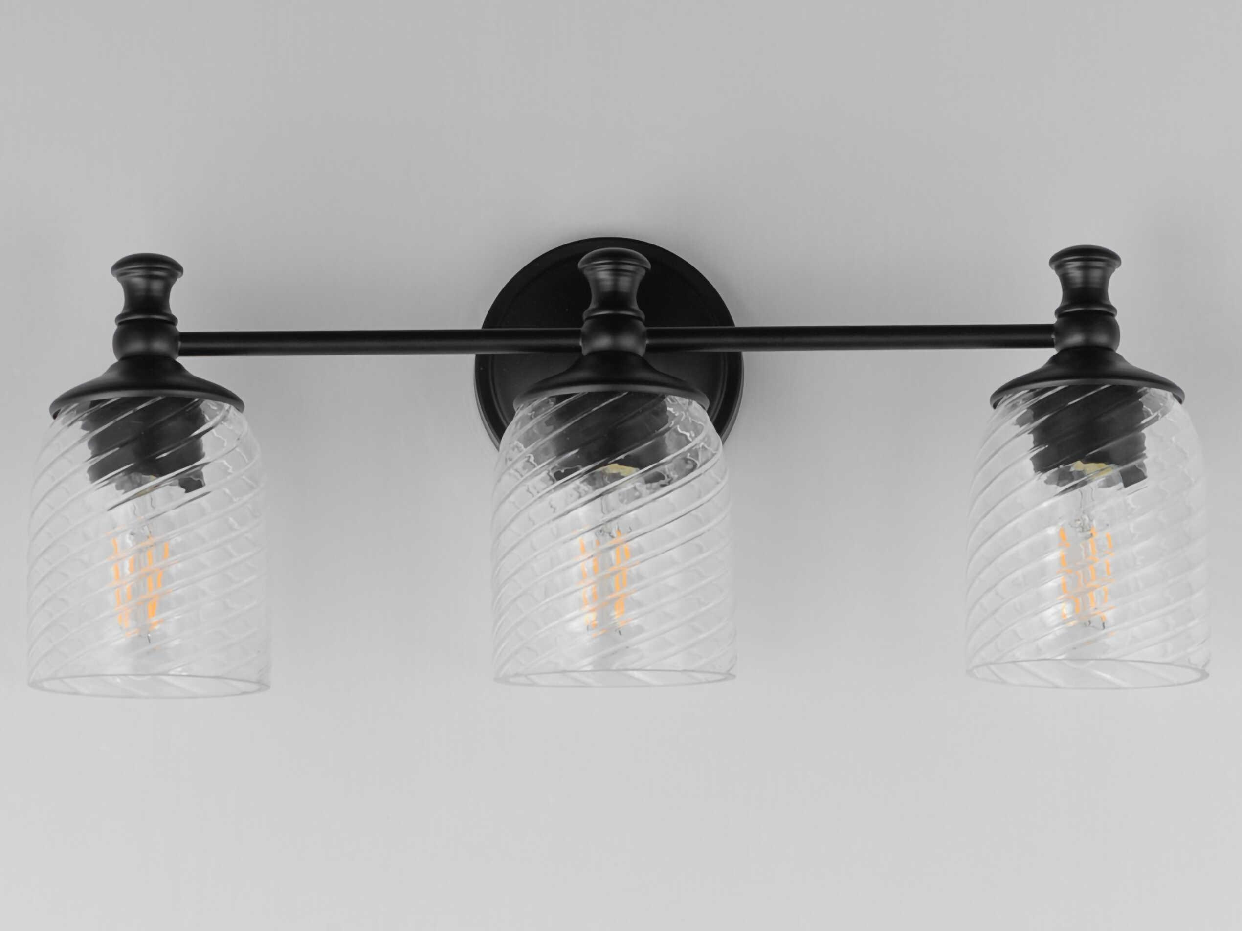 Maxim Lighting Swirl 3-Light Black Traditional Vanity Light
