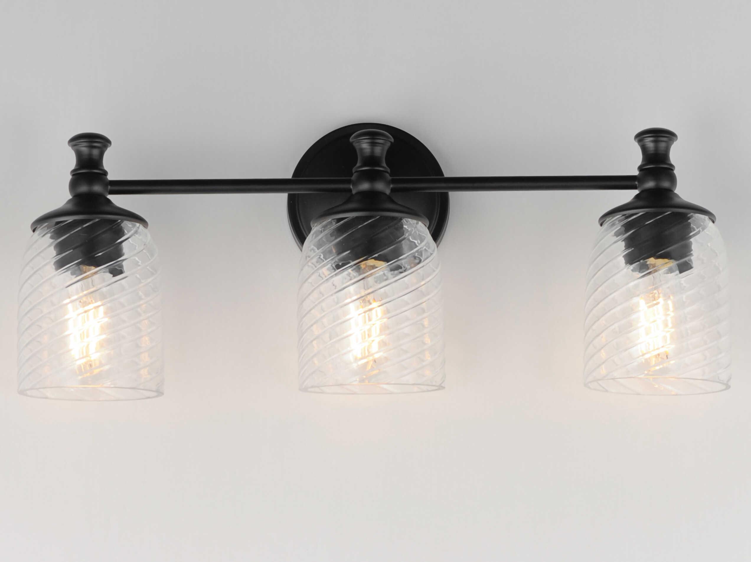 Maxim Lighting Swirl 3-Light Black Traditional Vanity Light