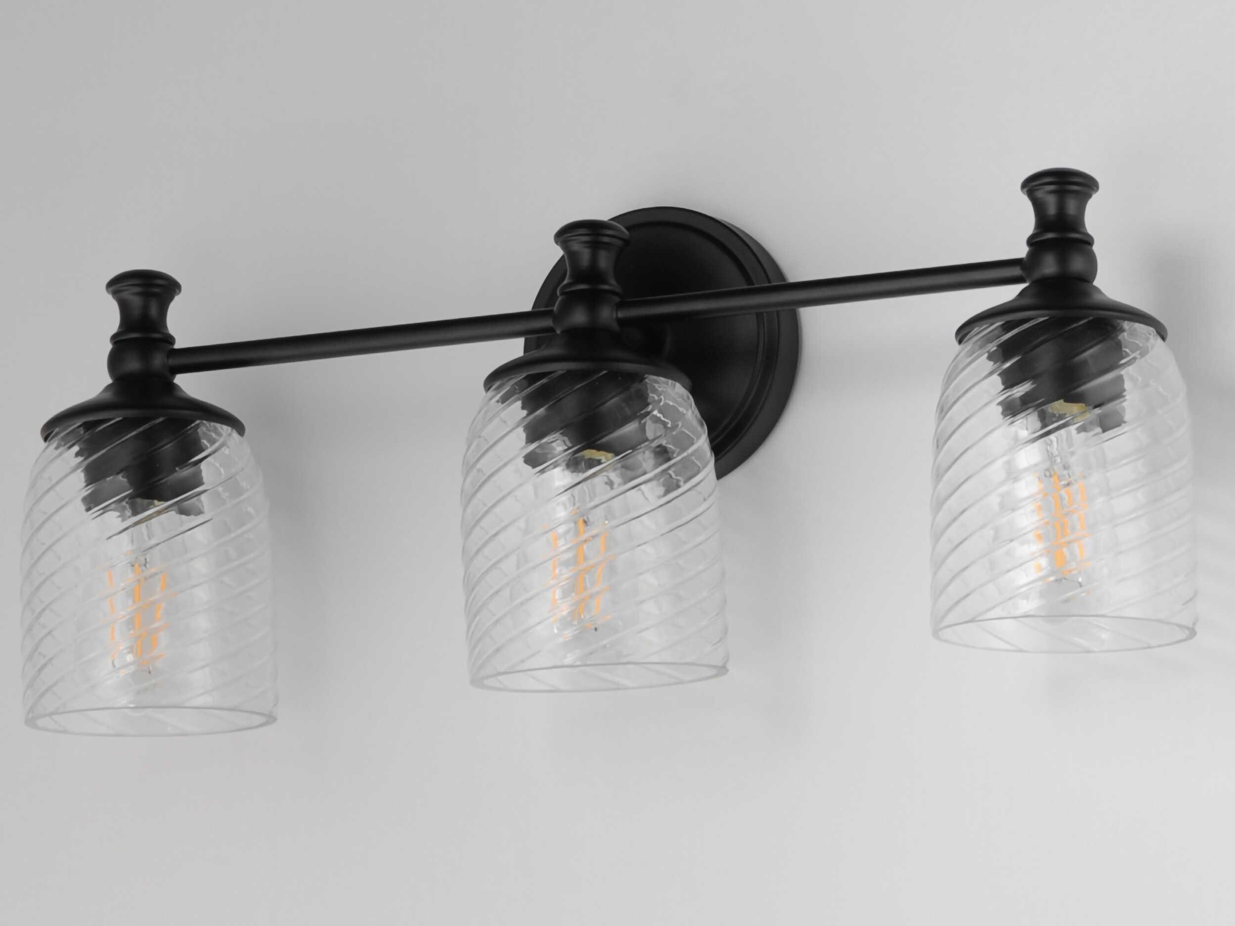 Maxim Lighting Swirl 3-Light Black Traditional Vanity Light
