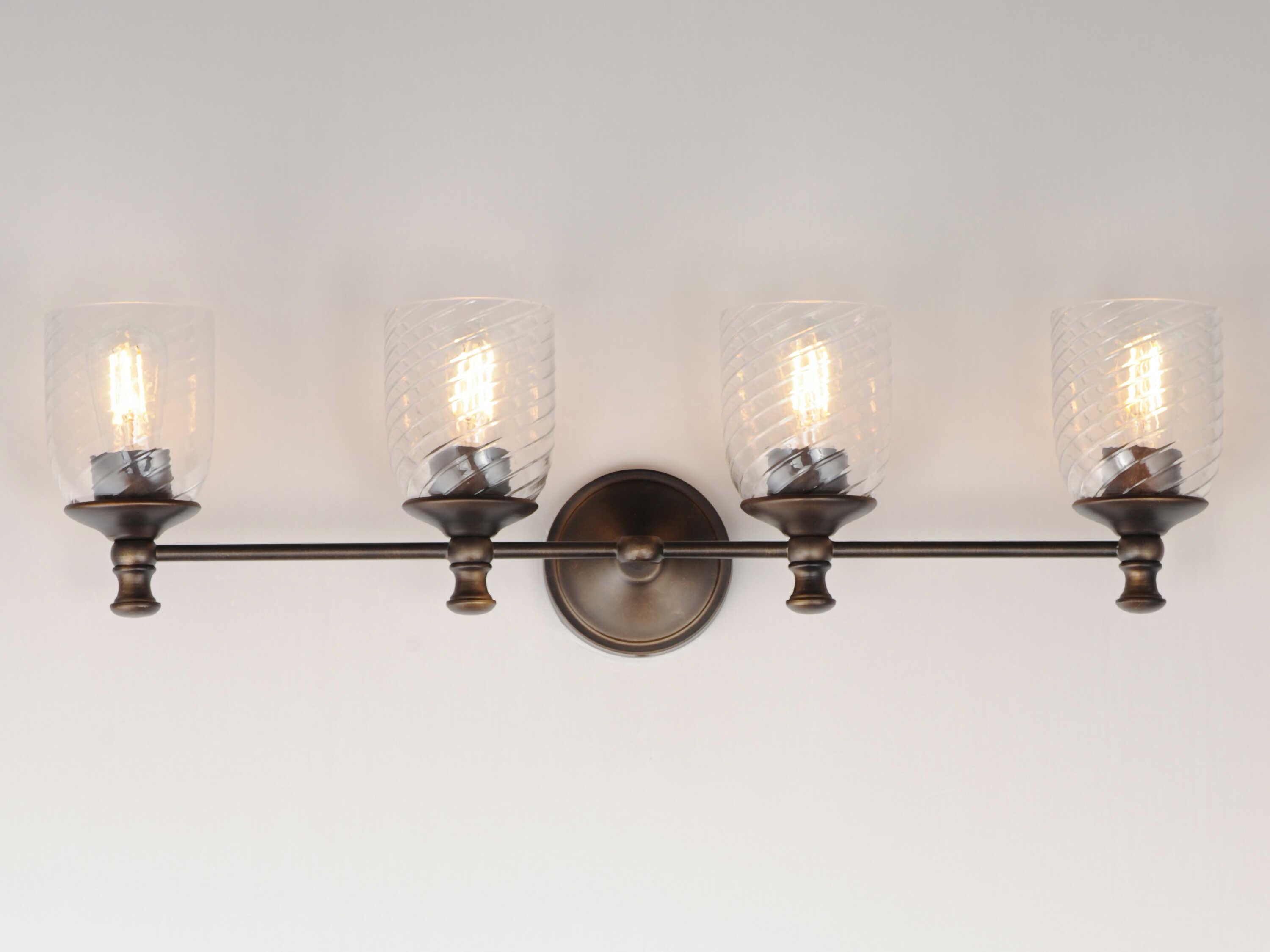 Maxim Lighting Swirl 4-Light Antique Bronze Traditional Vanity Light