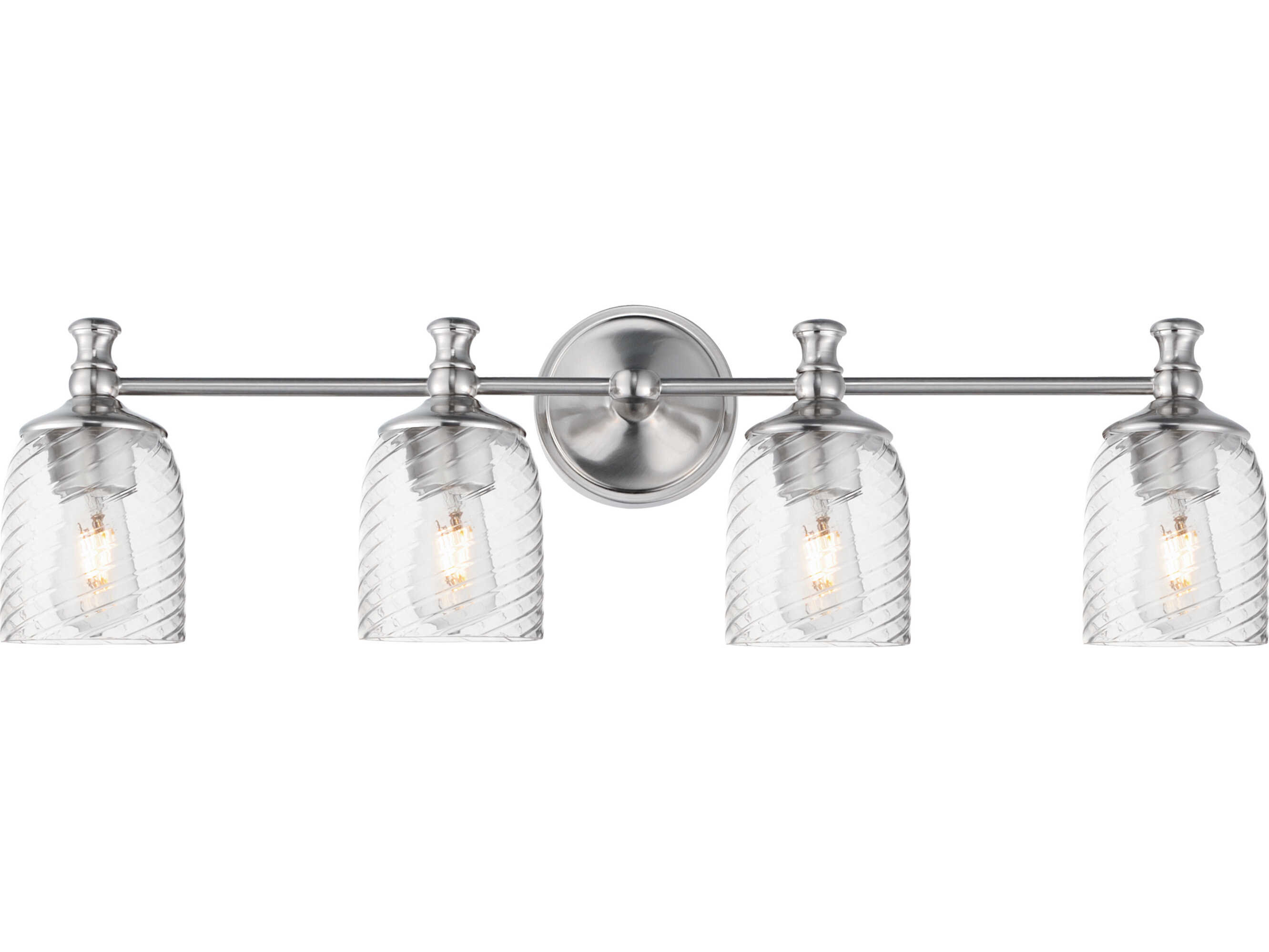 Maxim Lighting Swirl 4-Light Satin Nickel Traditional Vanity Light
