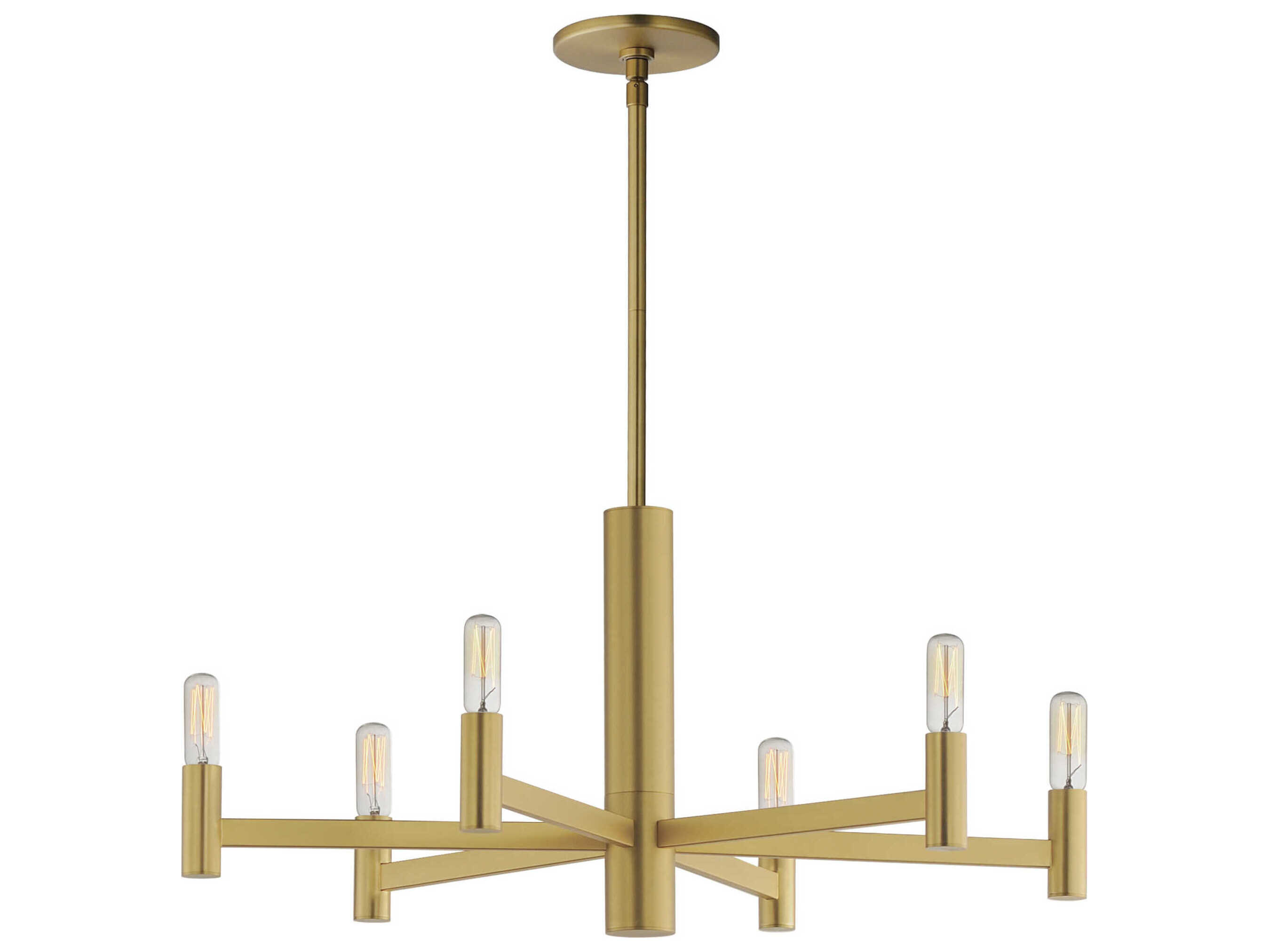Maxim Lighting Emana 6-Light Natural Aged Brass Candelabra Chandelier