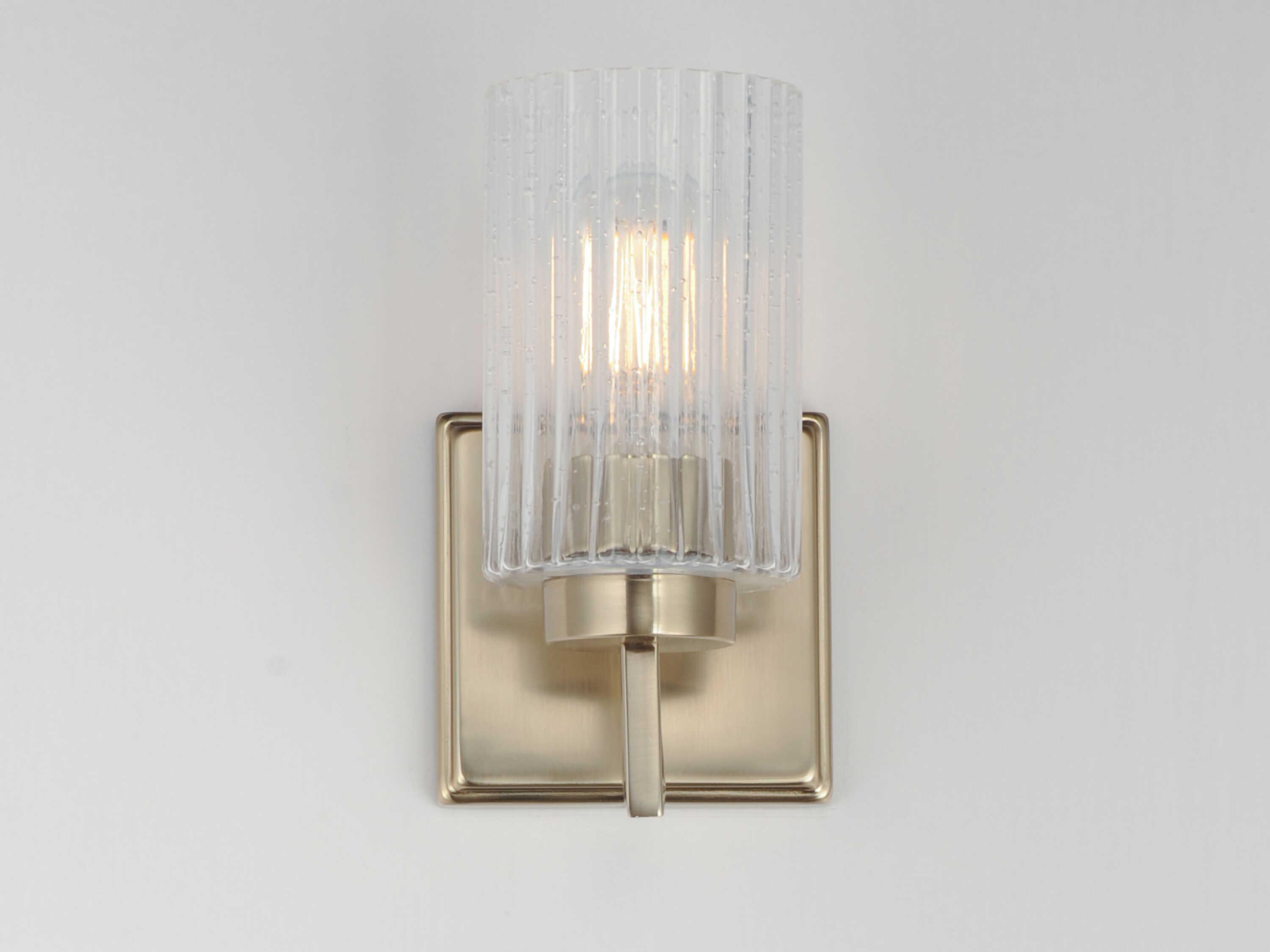 Maxim Lighting Rigata 1-Light Satin Champagne Brass Wall Sconce
