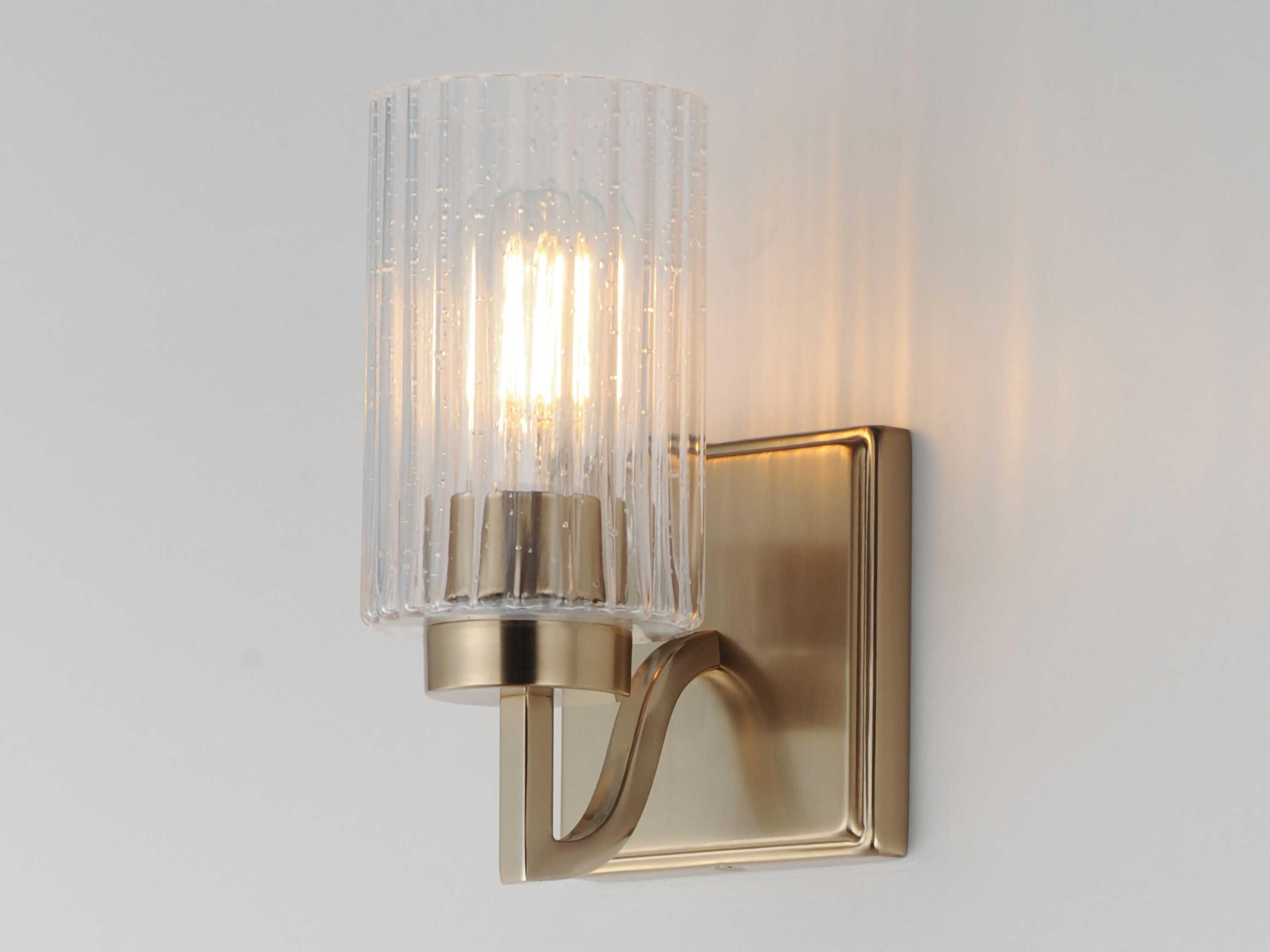 Maxim Lighting Rigata 1-Light Satin Champagne Brass Wall Sconce