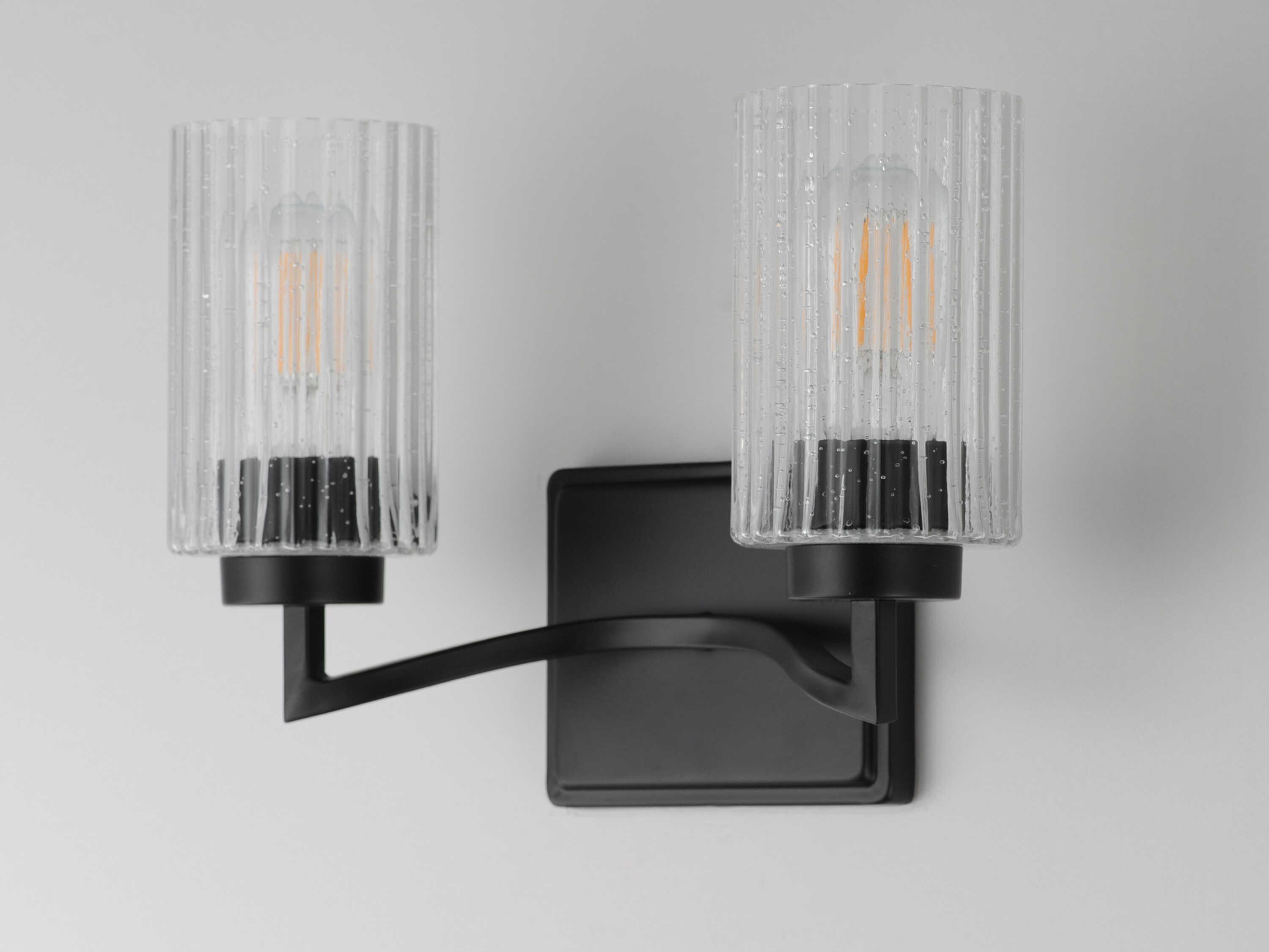Maxim Lighting Rigata 2-Light Black Vanity Light