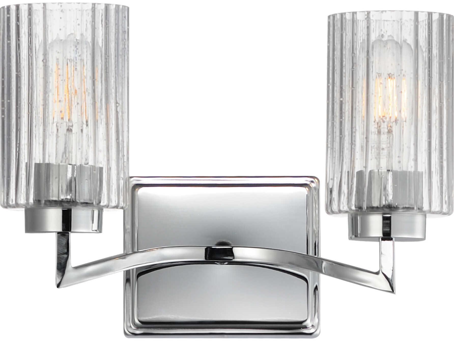 Maxim Lighting Rigata 2-Light Polished Nickel Vanity Light