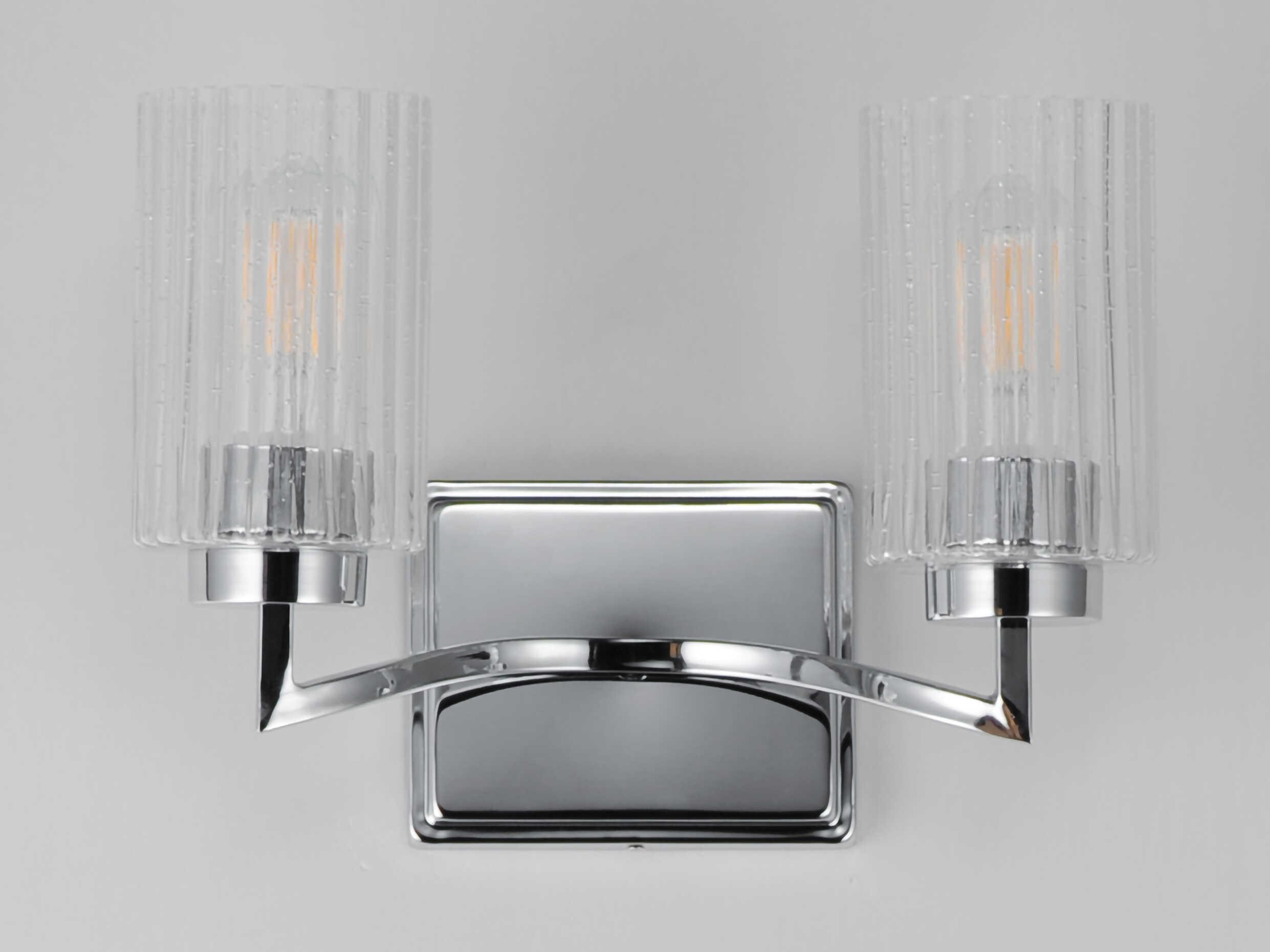 Maxim Lighting Rigata 2-Light Polished Nickel Vanity Light