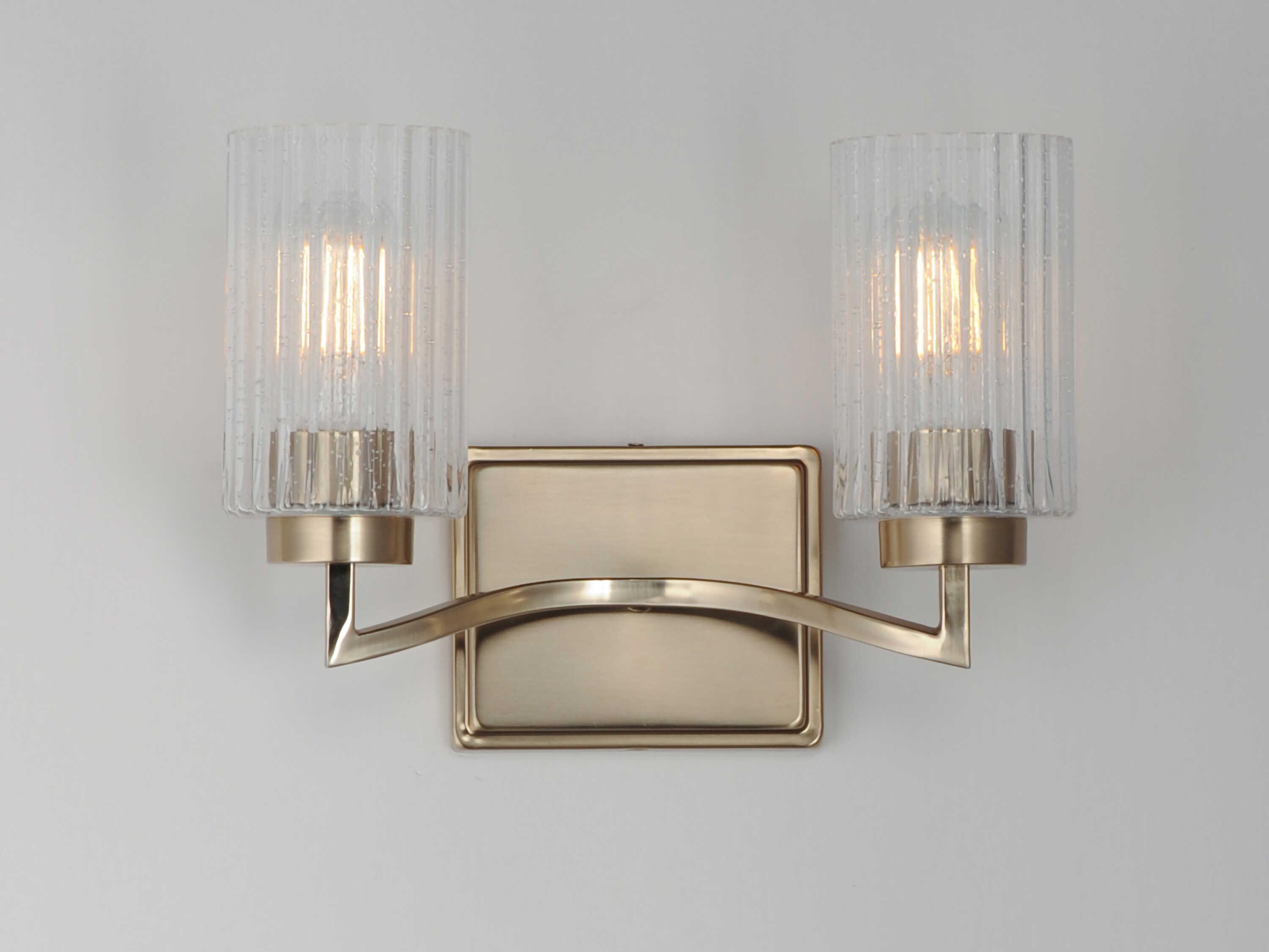 Maxim Lighting Rigata 2-Light Satin Champagne Brass Vanity Light