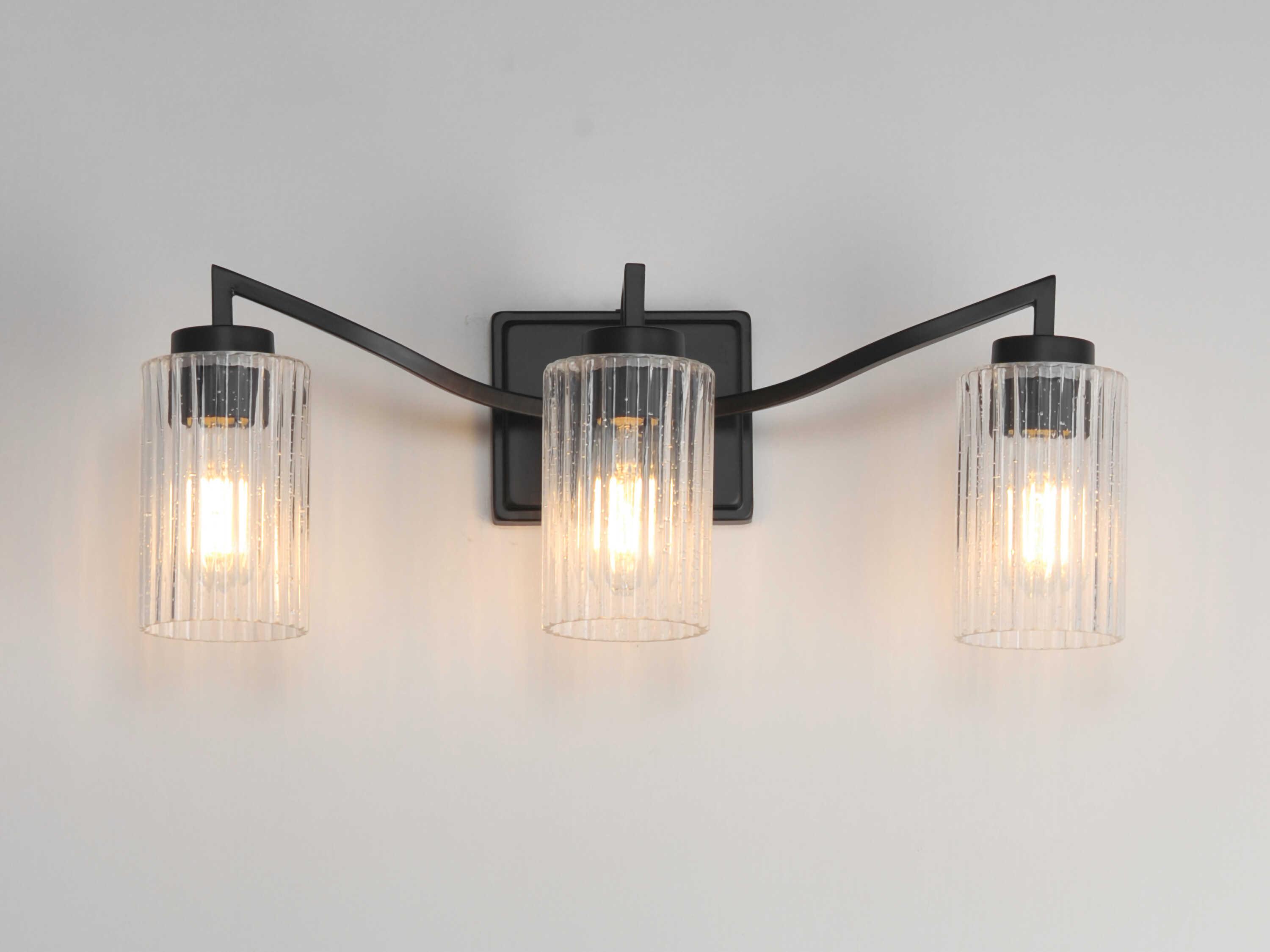 Maxim Lighting Rigata 3-Light Black Vanity Light