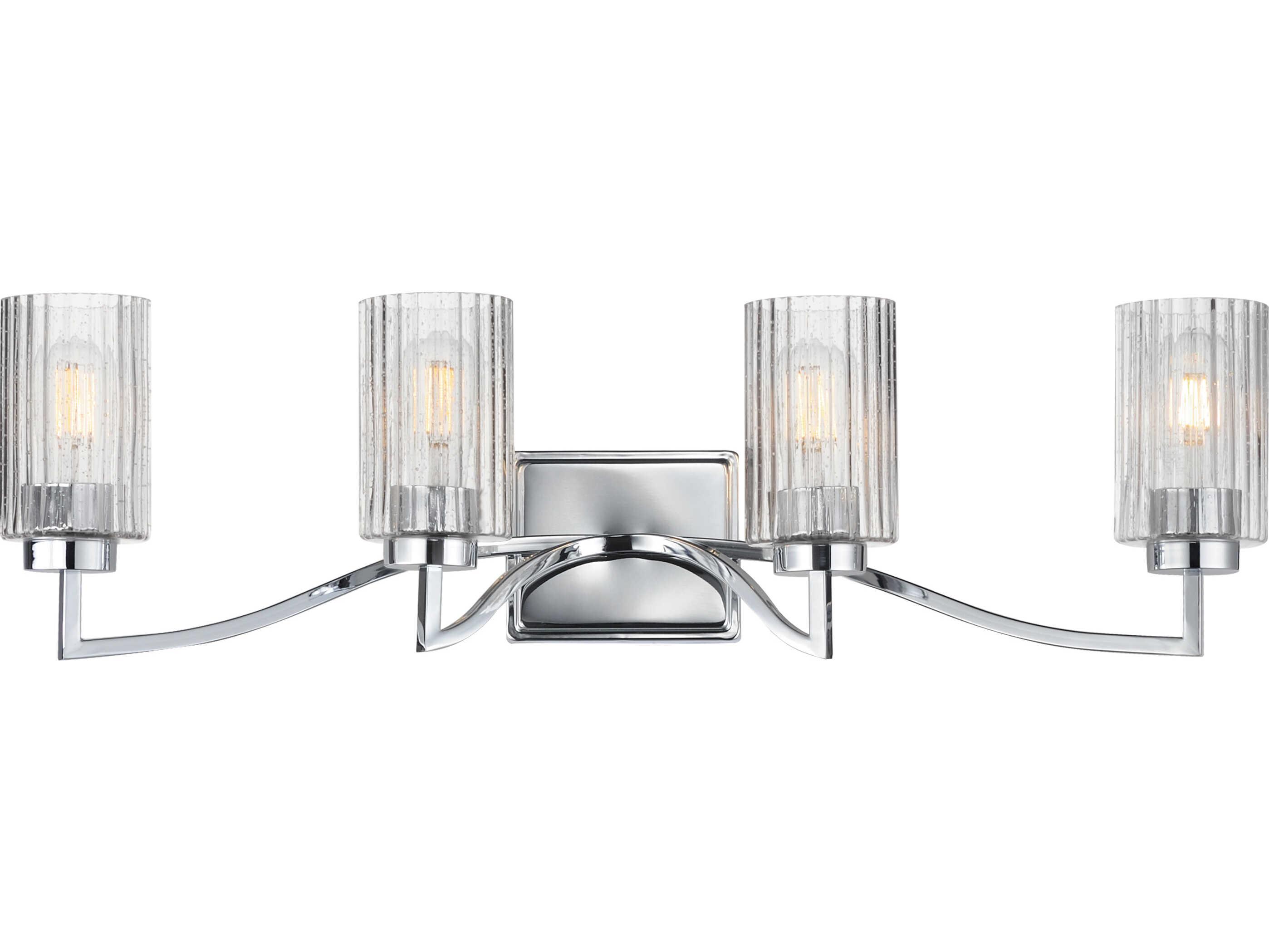 Maxim Lighting Rigata 4-Light Polished Nickel Vanity Light