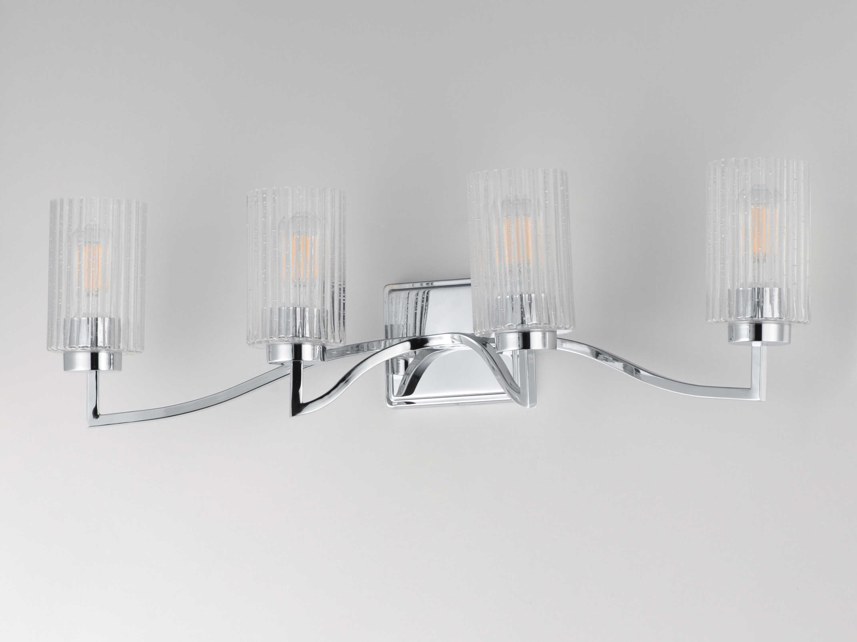 Maxim Lighting Rigata 4-Light Polished Nickel Vanity Light