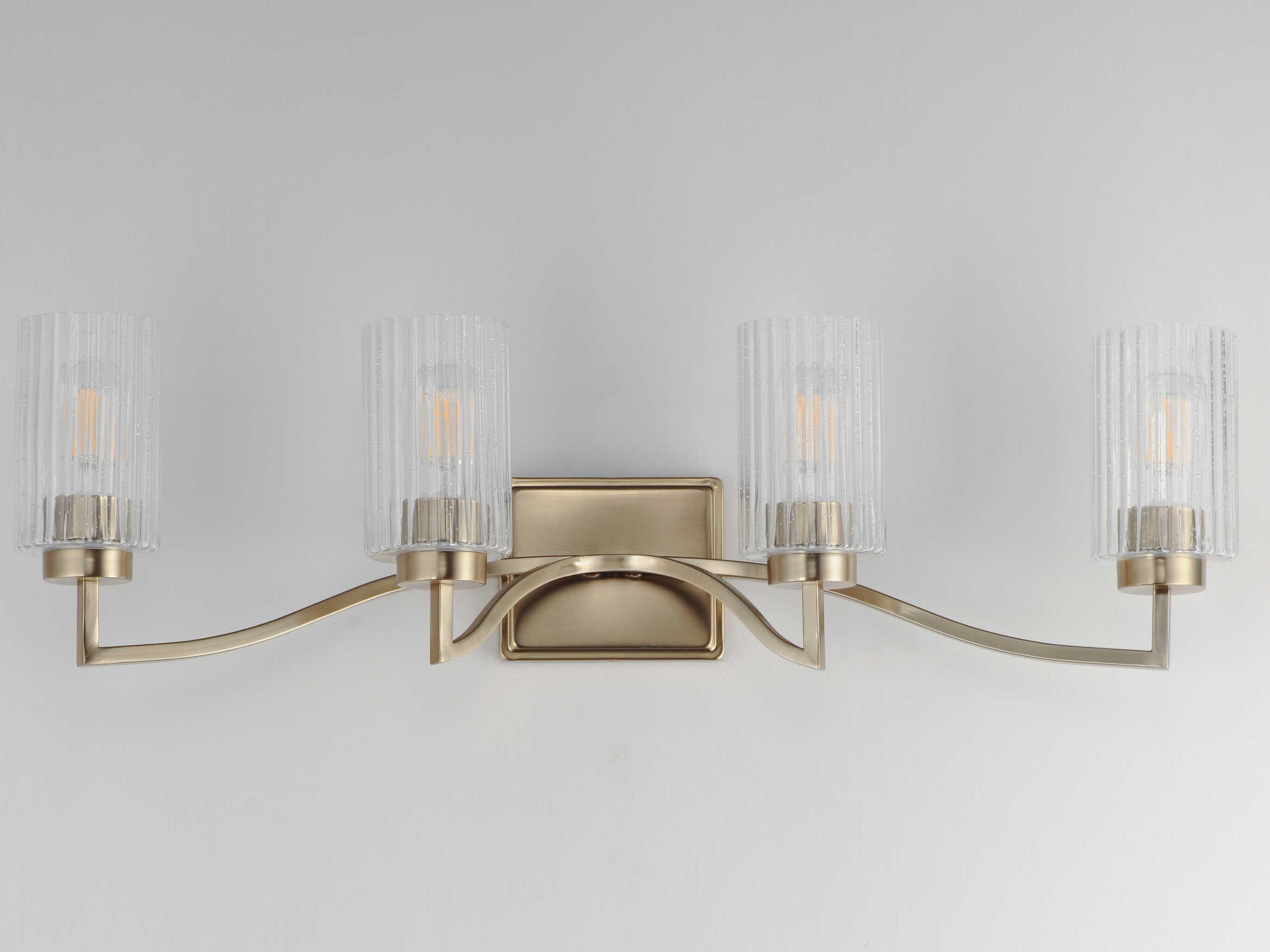 Maxim Lighting Rigata 4-Light Satin Champagne Brass Vanity Light