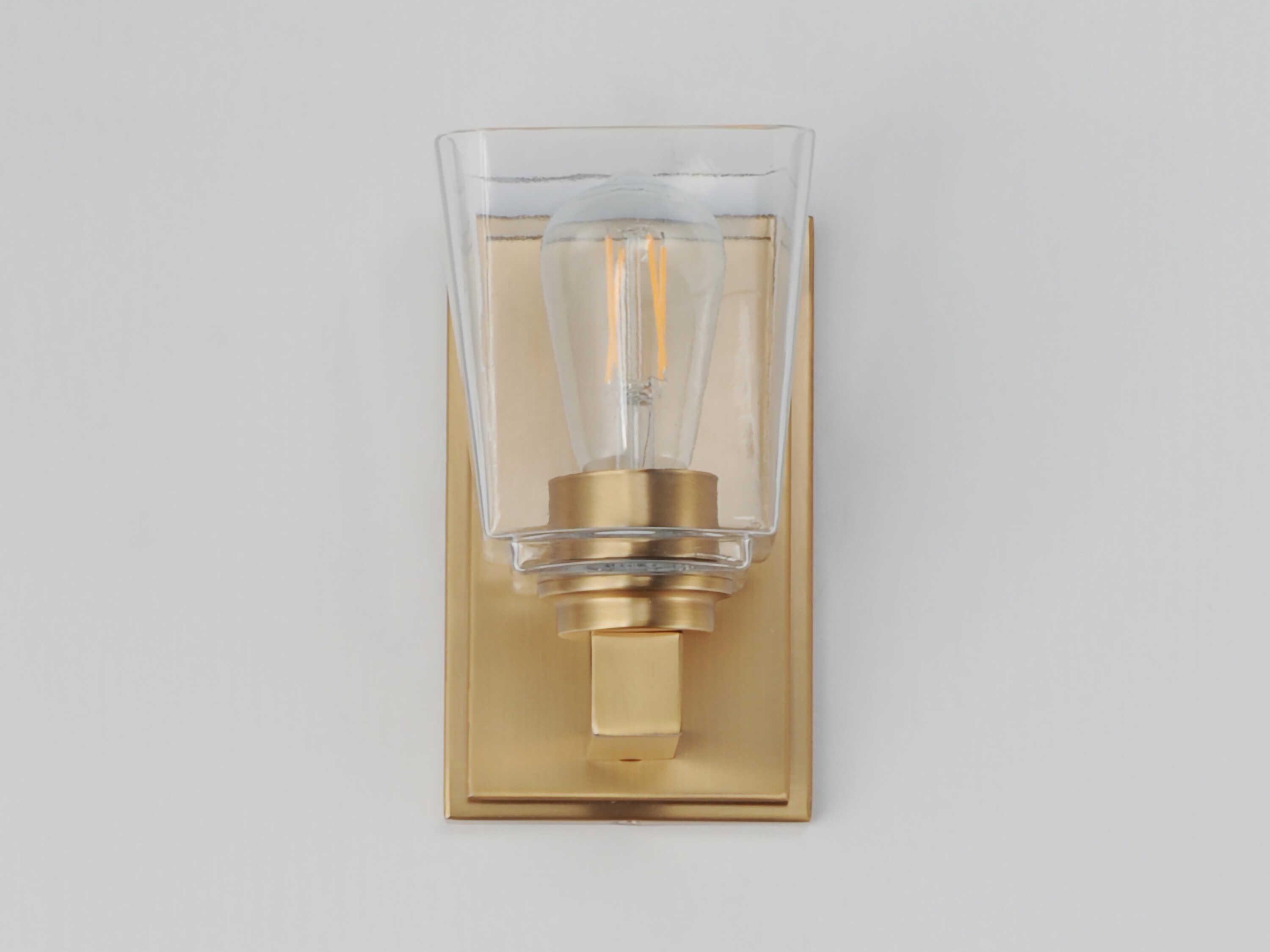 Maxim Lighting Cubos 1-Light Natural Aged Brass Wall Sconce