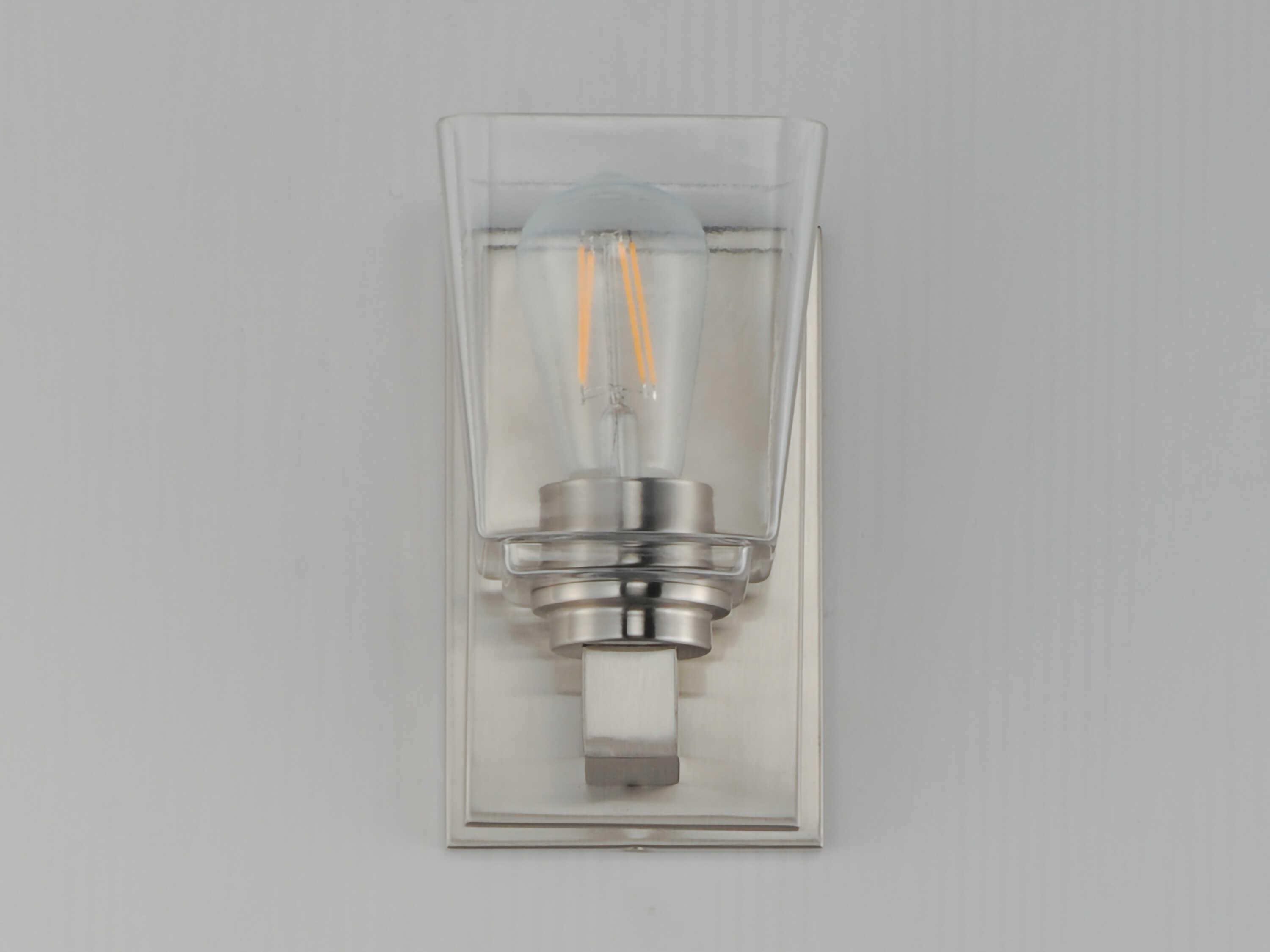 Maxim Lighting Cubos 1-Light Satin Nickel Wall Sconce