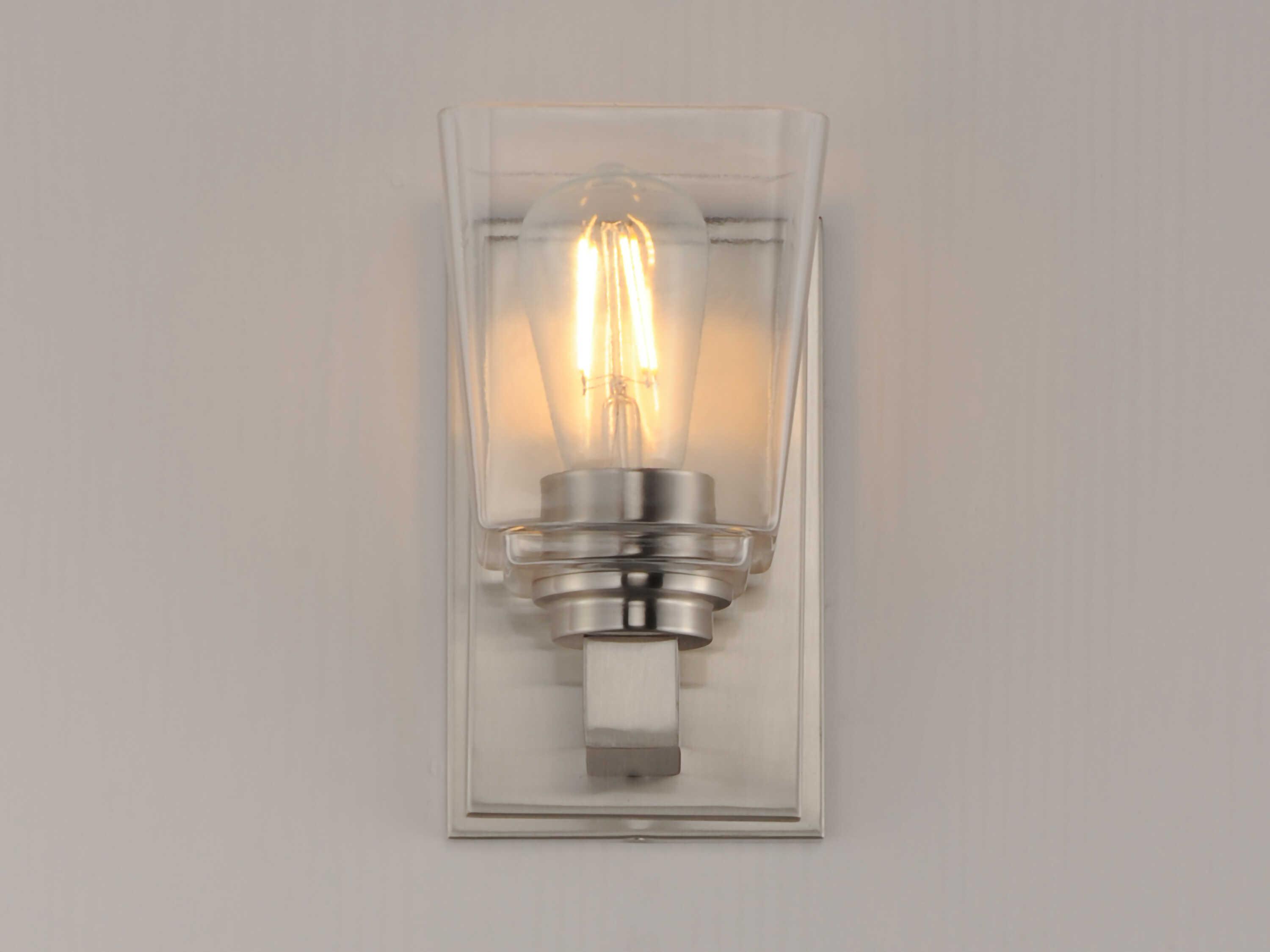 Maxim Lighting Cubos 1-Light Satin Nickel Wall Sconce
