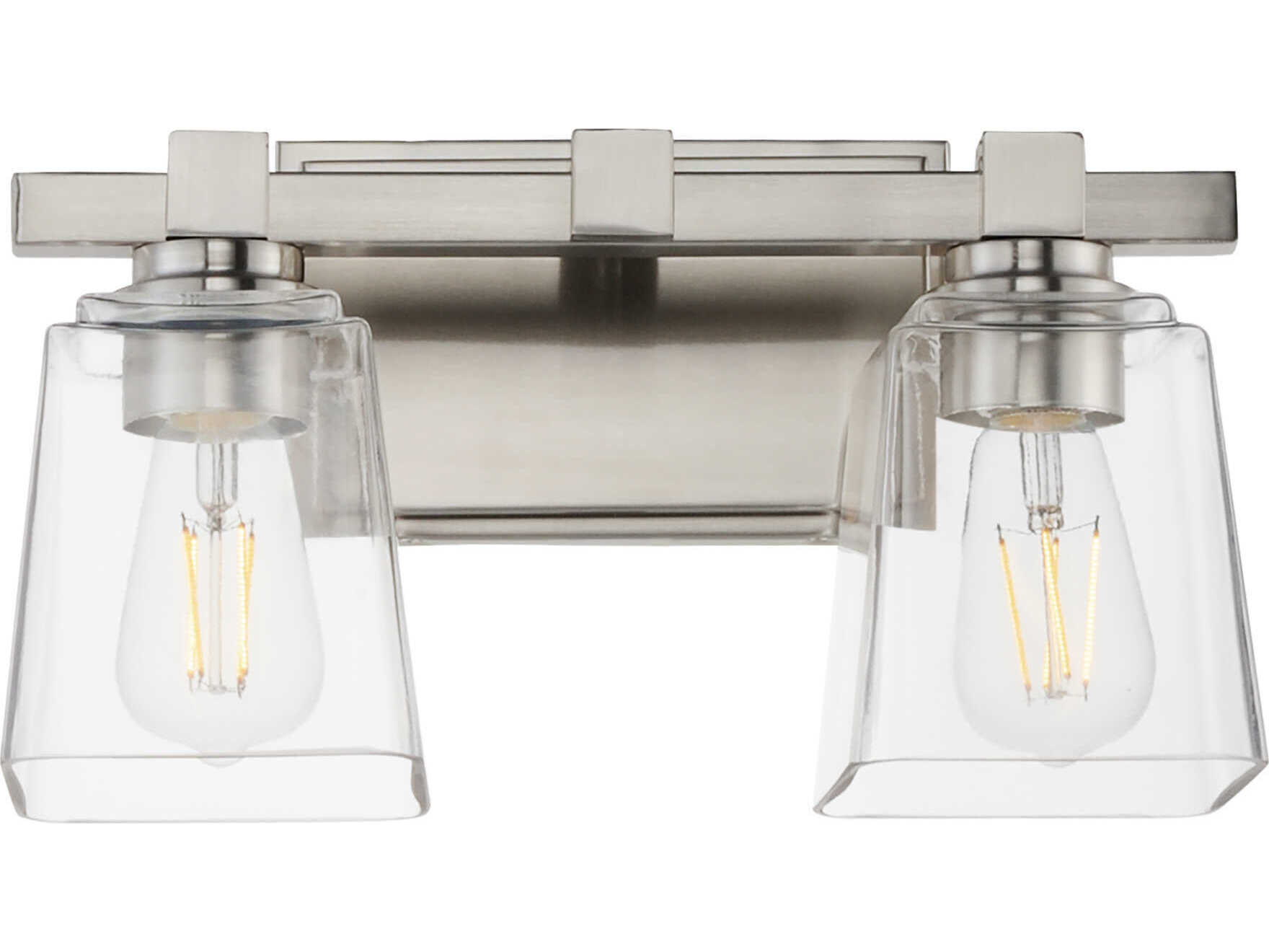 Maxim Lighting Cubos 2-Light Satin Nickel Vanity Light