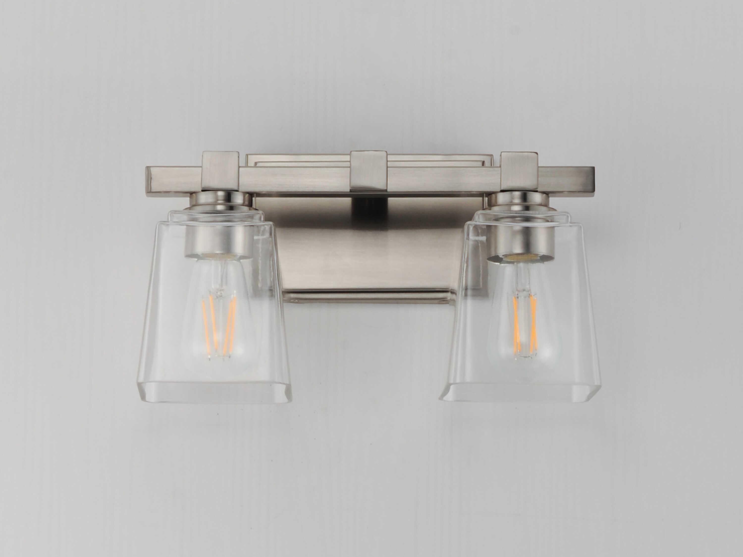 Maxim Lighting Cubos 2-Light Satin Nickel Vanity Light