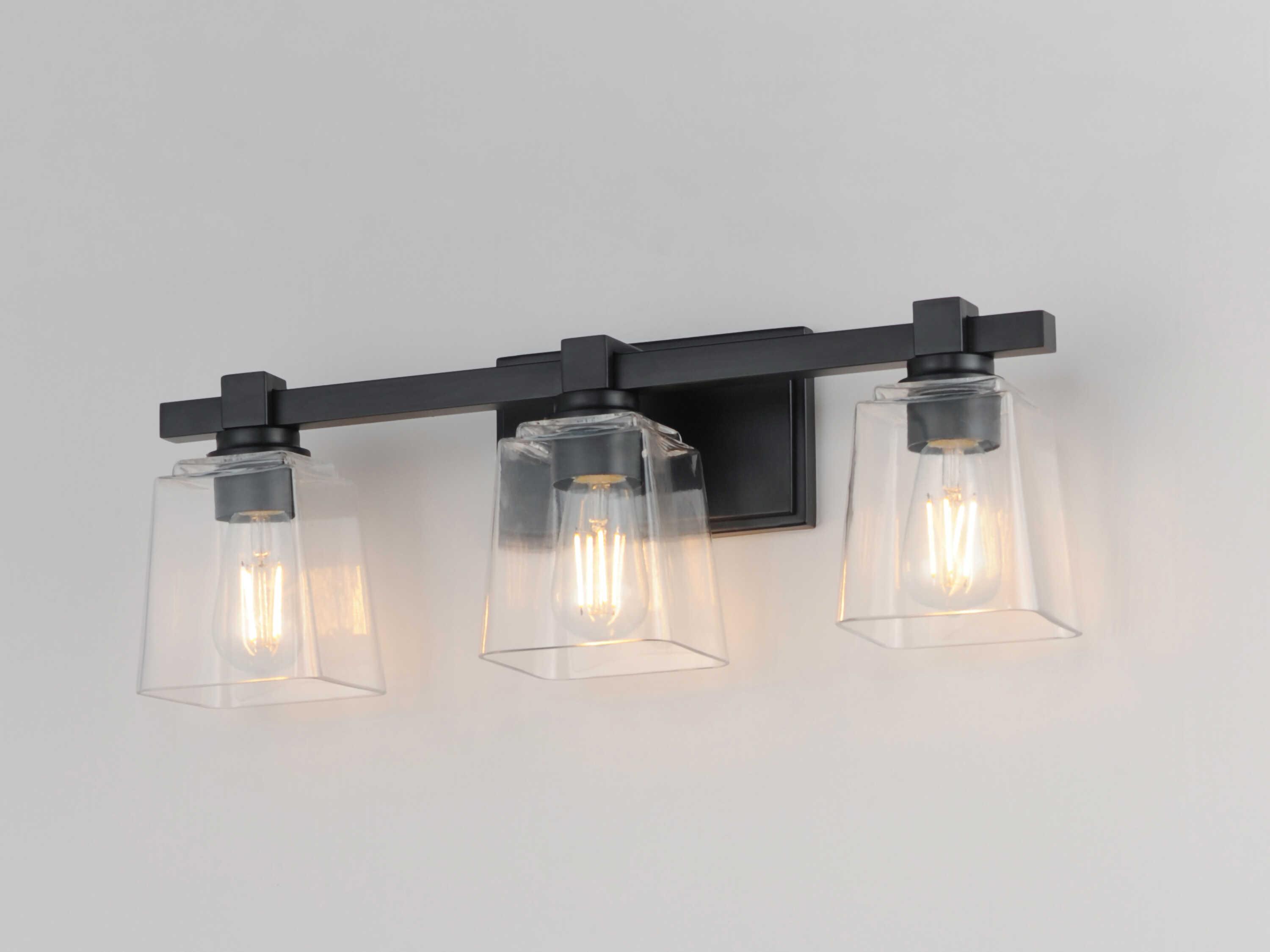 Maxim Lighting Cubos 3-Light Black Vanity Light