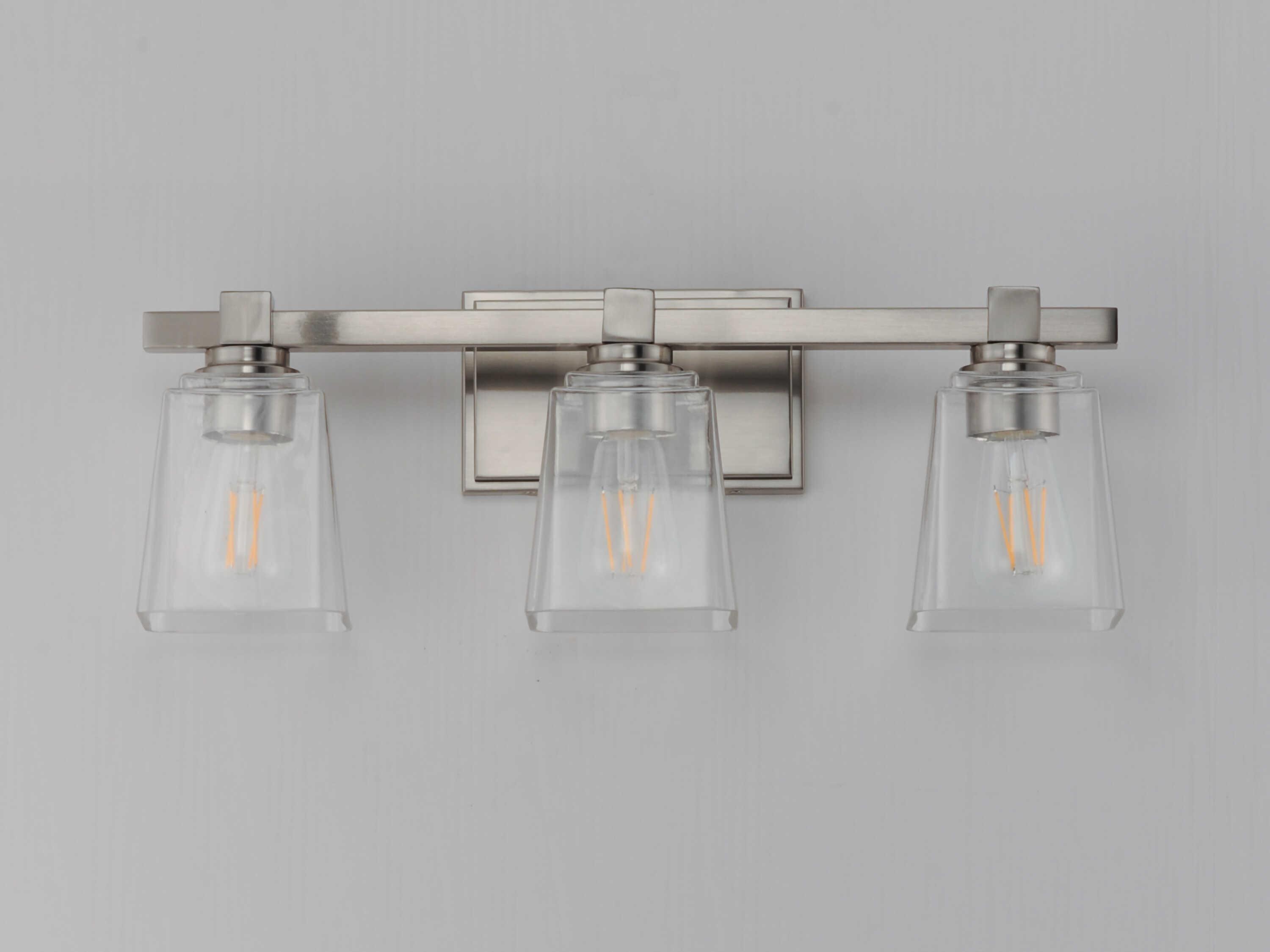 Maxim Lighting Cubos 3-Light Satin Nickel Vanity Light