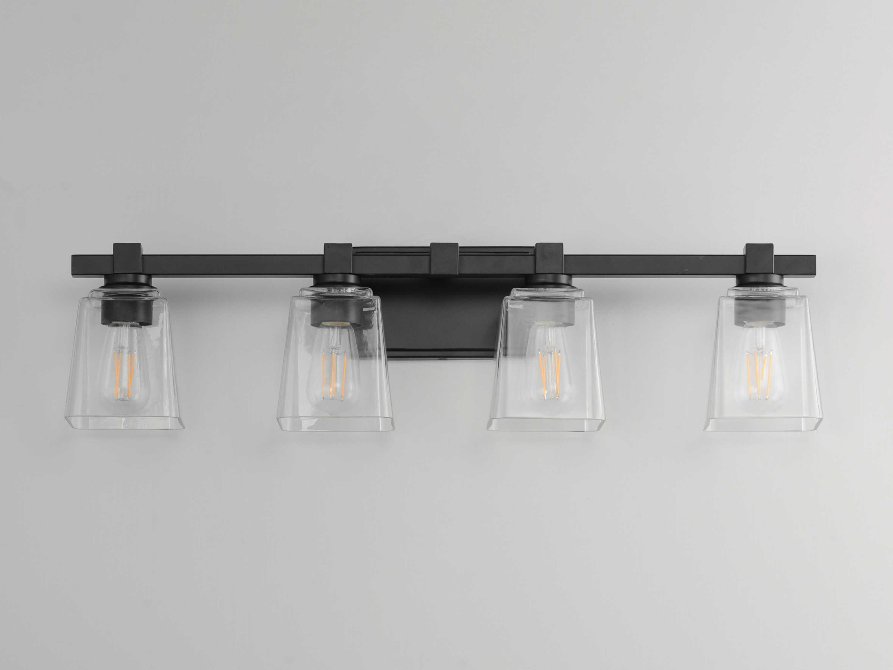 Maxim Lighting Cubos 4-Light Black Vanity Light