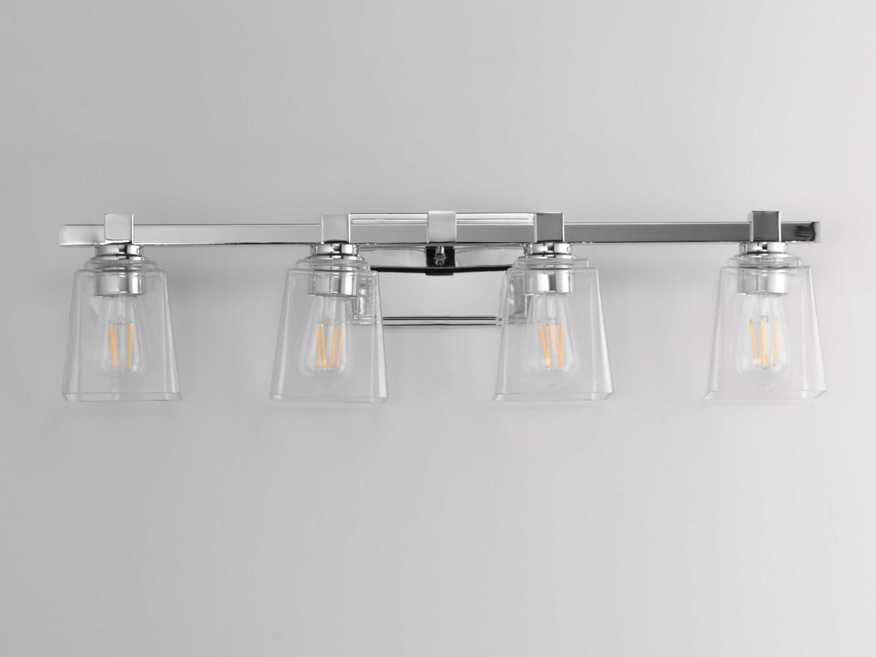 Maxim Lighting Cubos 4-Light Polished Chrome Vanity Light