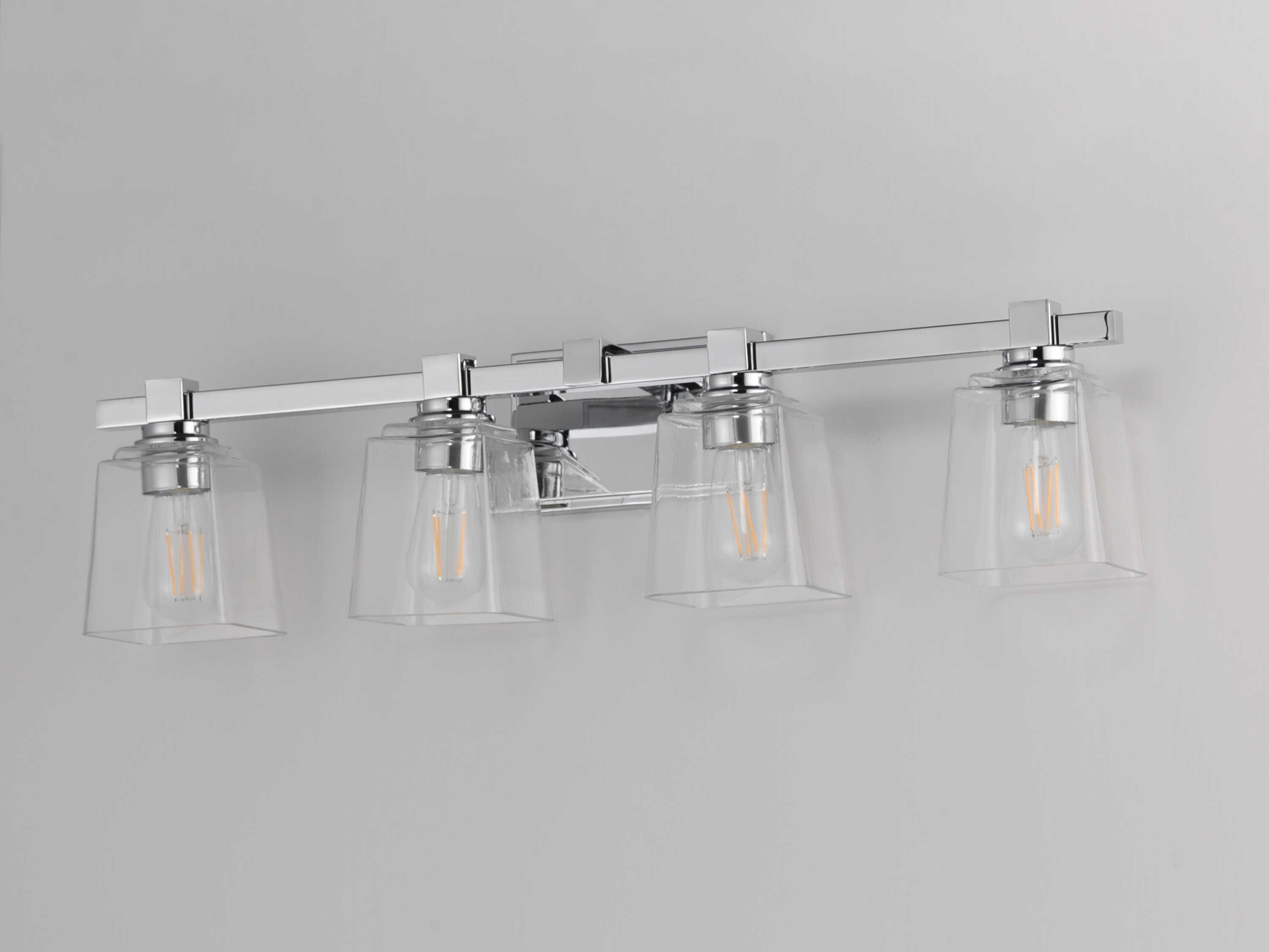 Maxim Lighting Cubos 4-Light Polished Chrome Vanity Light