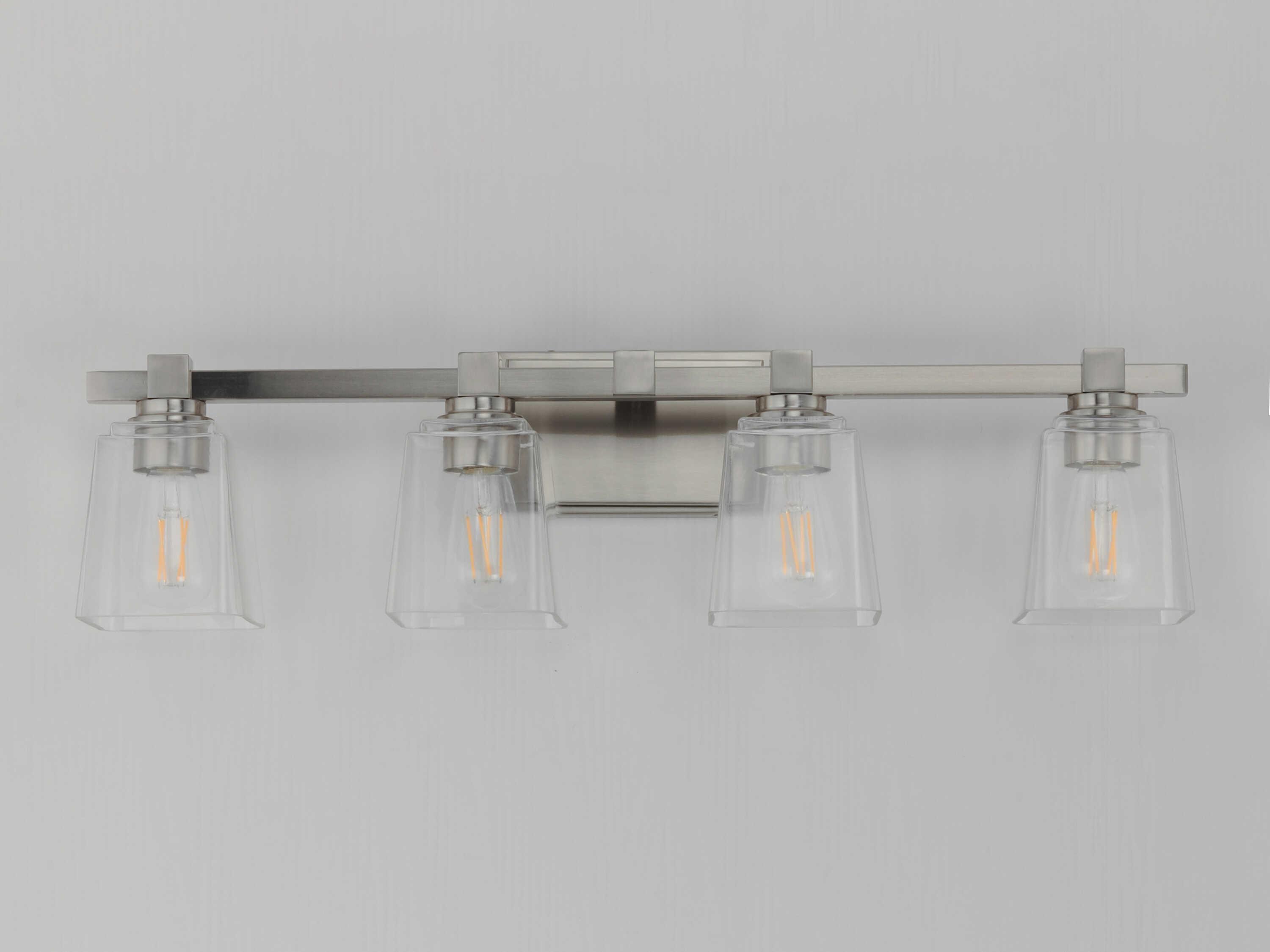 Maxim Lighting Cubos 4-Light Satin Nickel Vanity Light