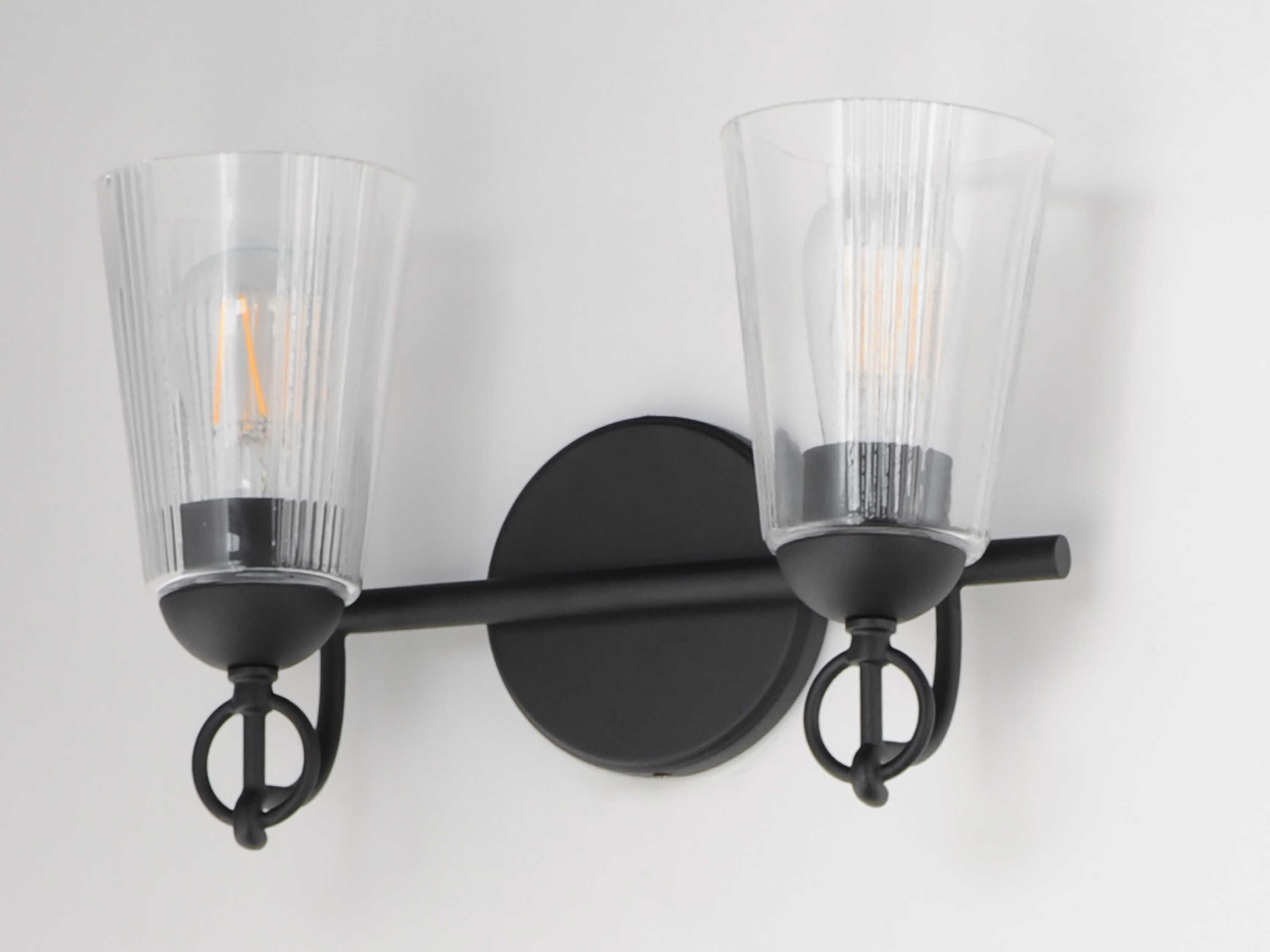 Maxim Lighting Jackson Hole 2-Light Black Wall Sconce