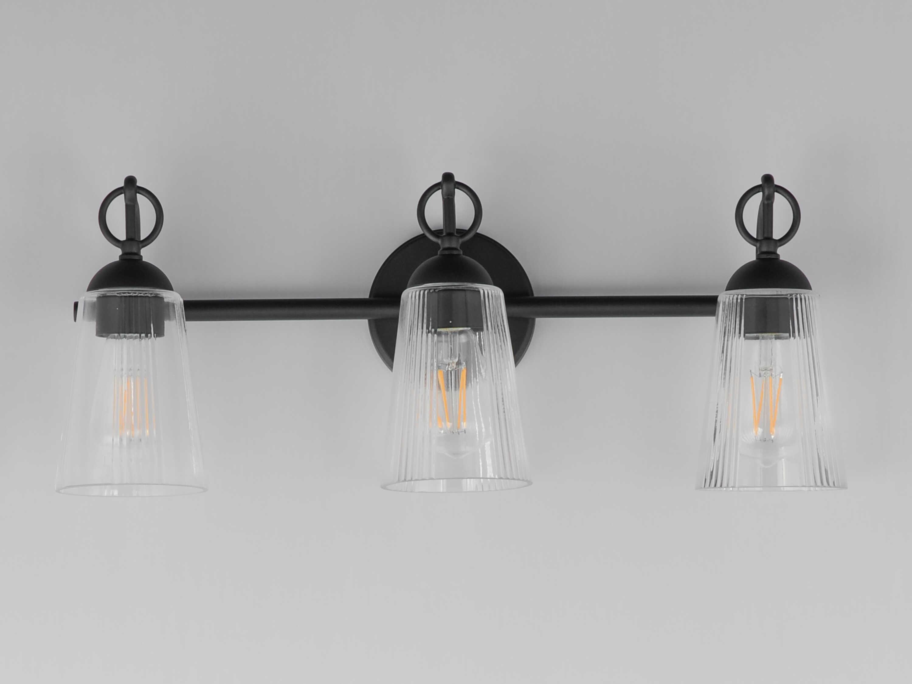 Maxim Lighting Jackson Hole 3-Light Black Vanity Light