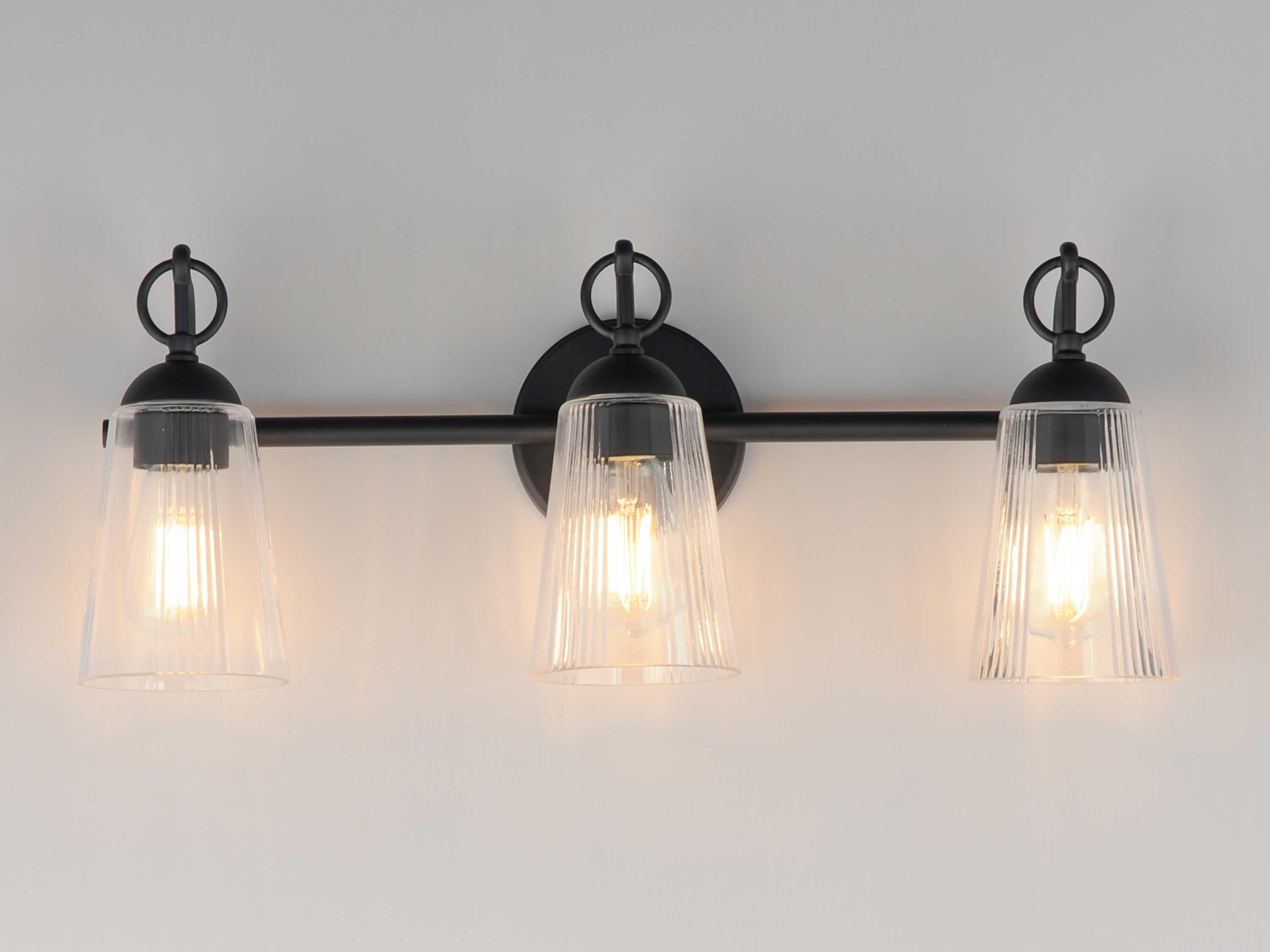 Maxim Lighting Jackson Hole 3-Light Black Vanity Light