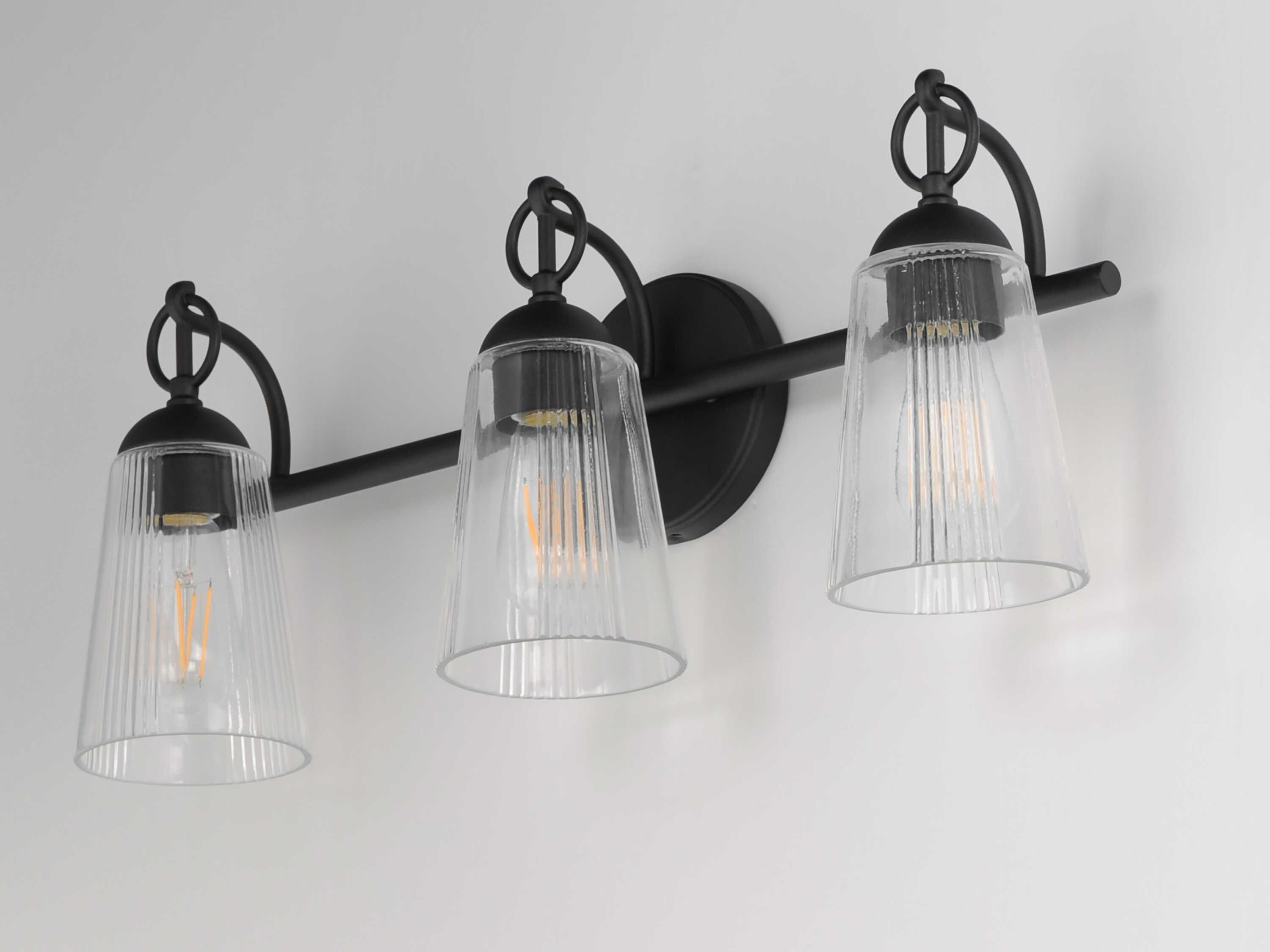 Maxim Lighting Jackson Hole 3-Light Black Vanity Light