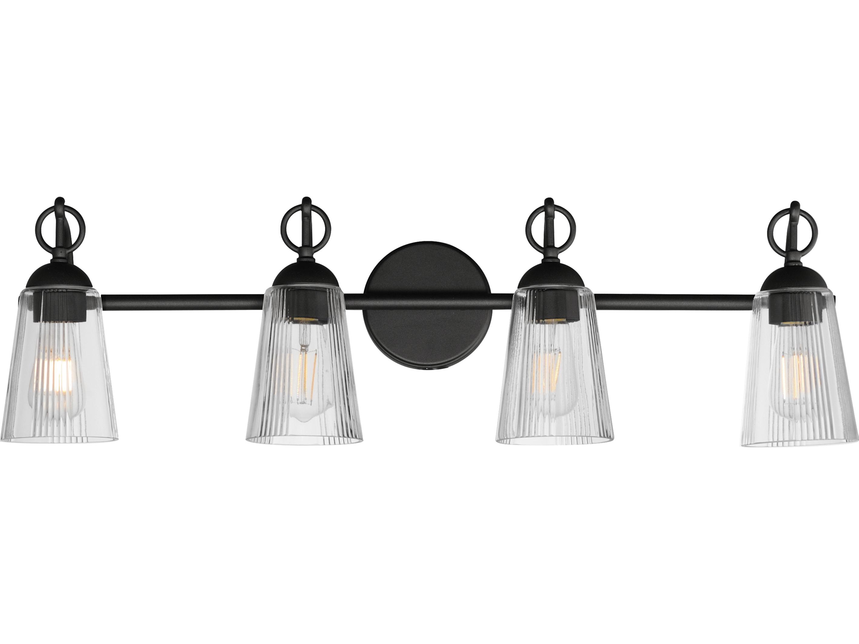 Maxim Lighting Jackson Hole 4-Light Black Vanity Light