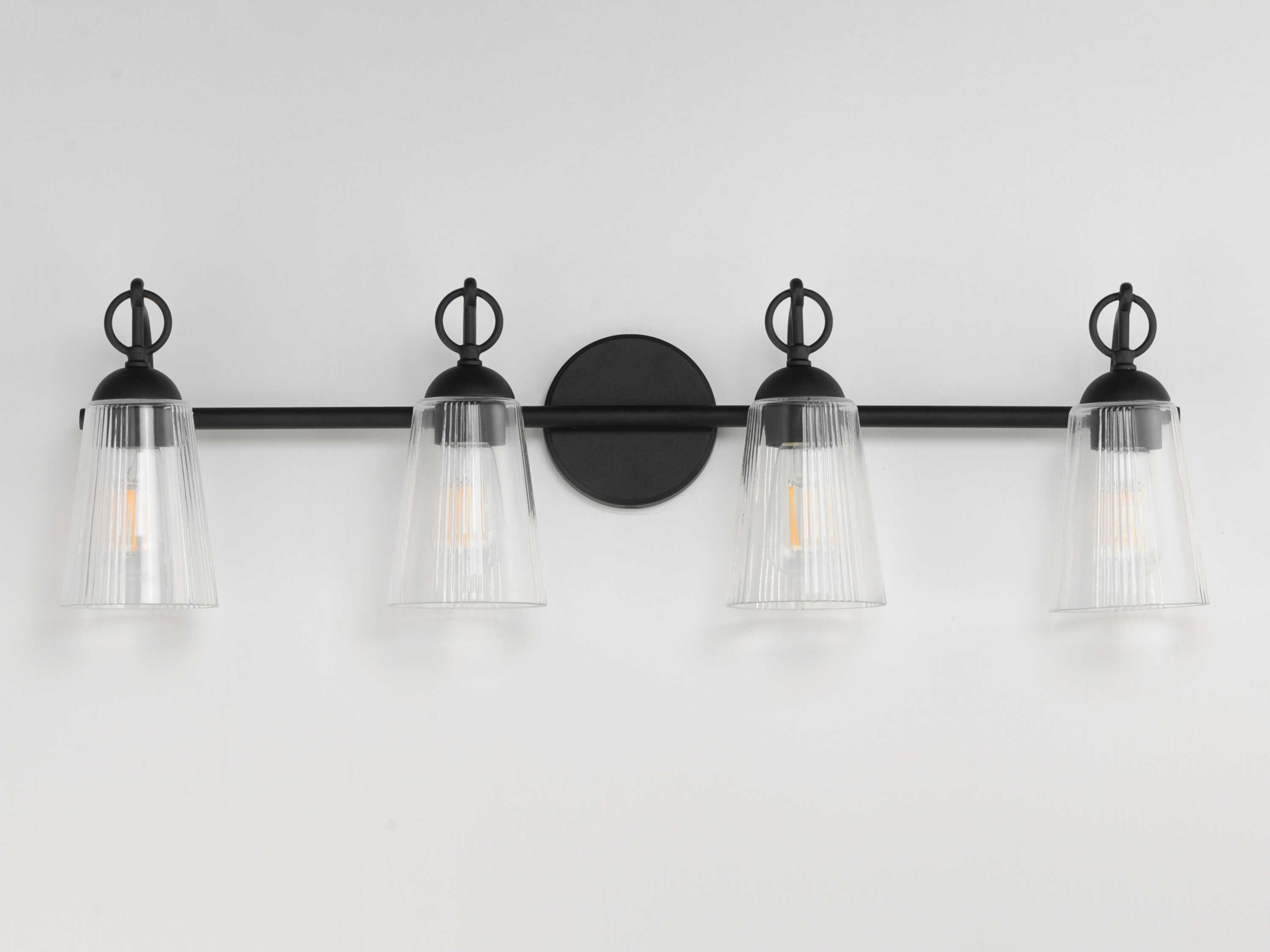 Maxim Lighting Jackson Hole 4-Light Black Vanity Light