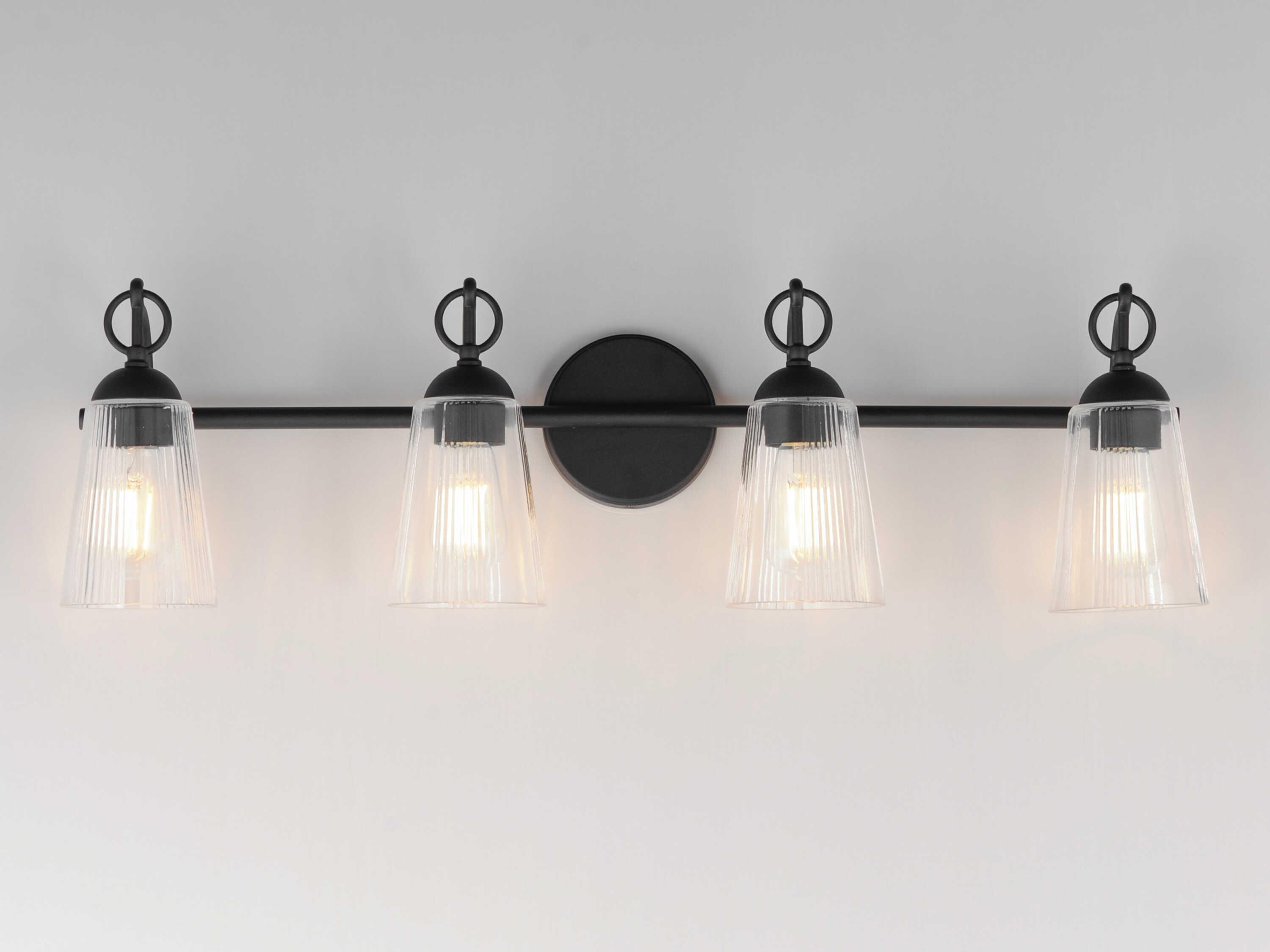 Maxim Lighting Jackson Hole 4-Light Black Vanity Light