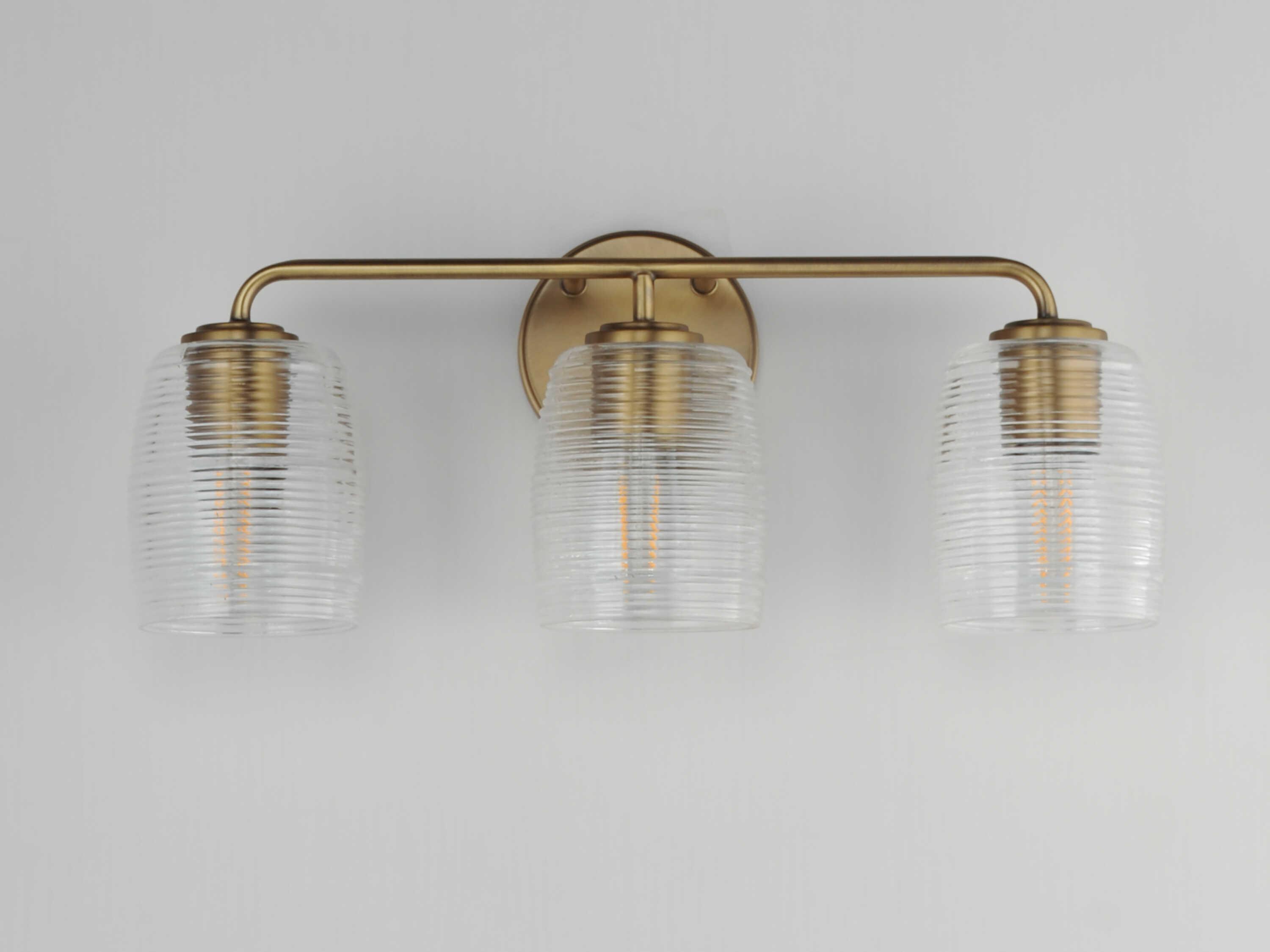 Maxim Lighting Honey 3-Light Natural Aged Brass Vanity Light