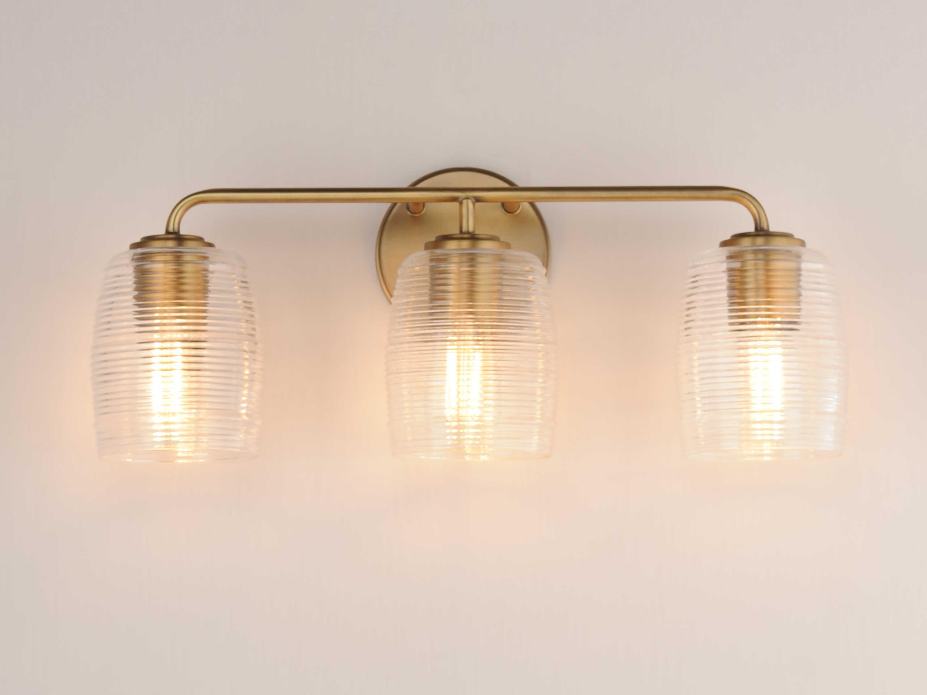 Maxim Lighting Honey 3-Light Natural Aged Brass Vanity Light